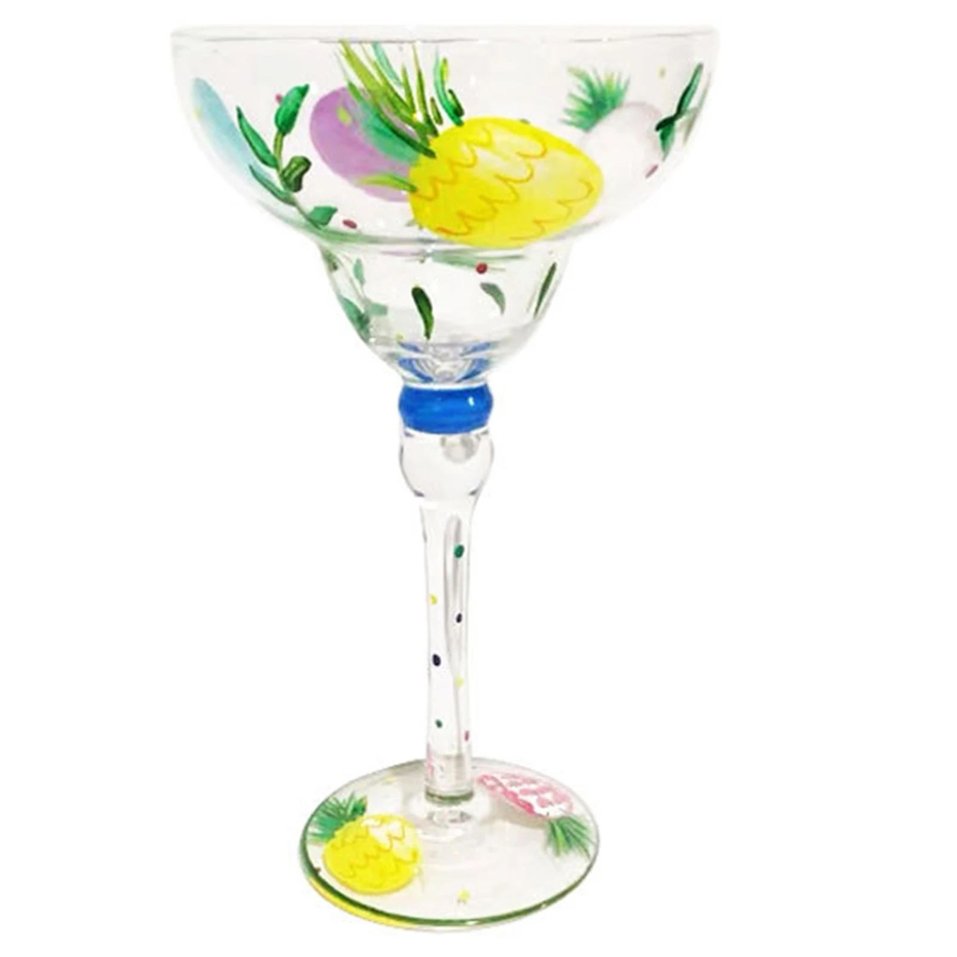 Hand Painted Margarita Cocktail Glass 7