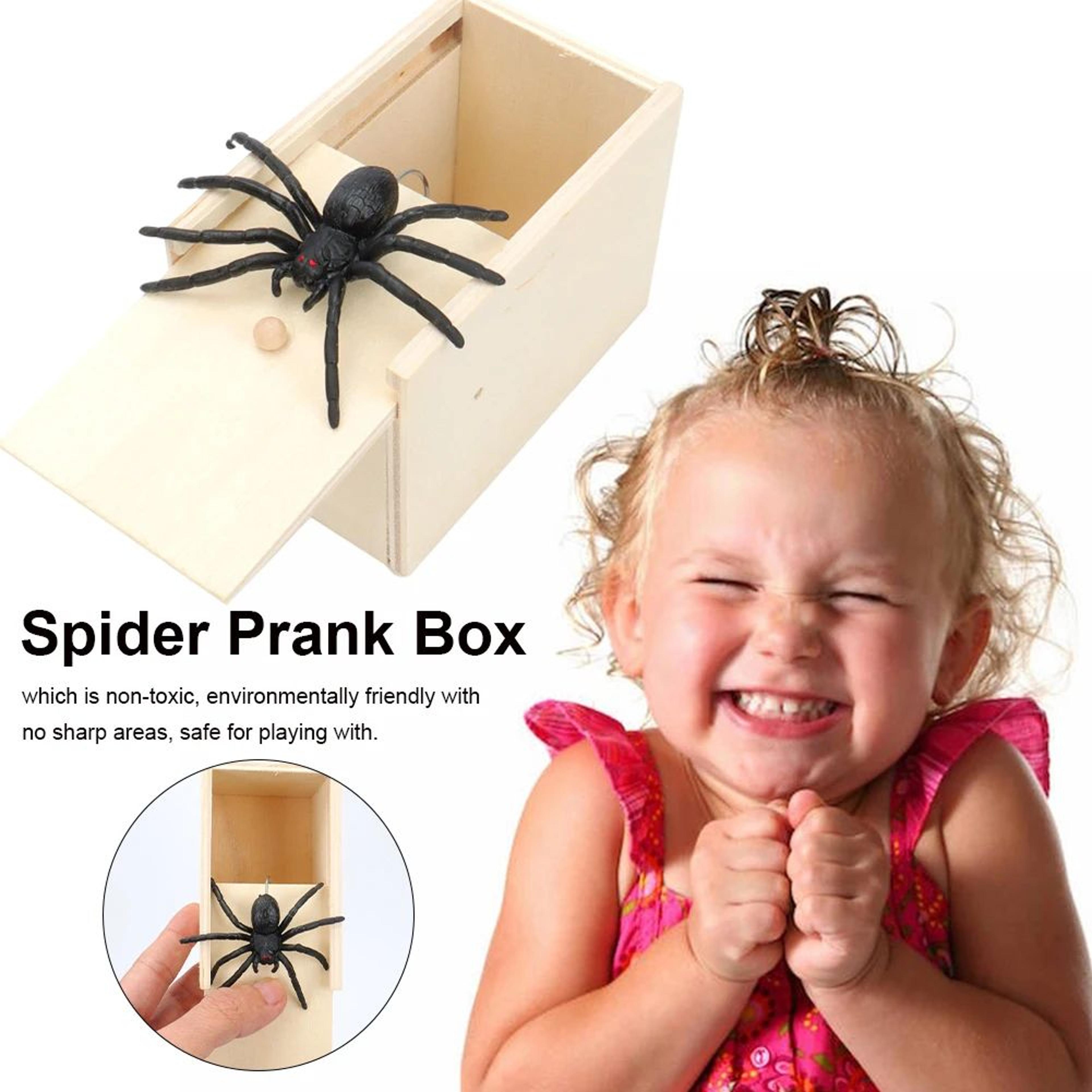 Wooden Spider Surprise Prank Box 0
