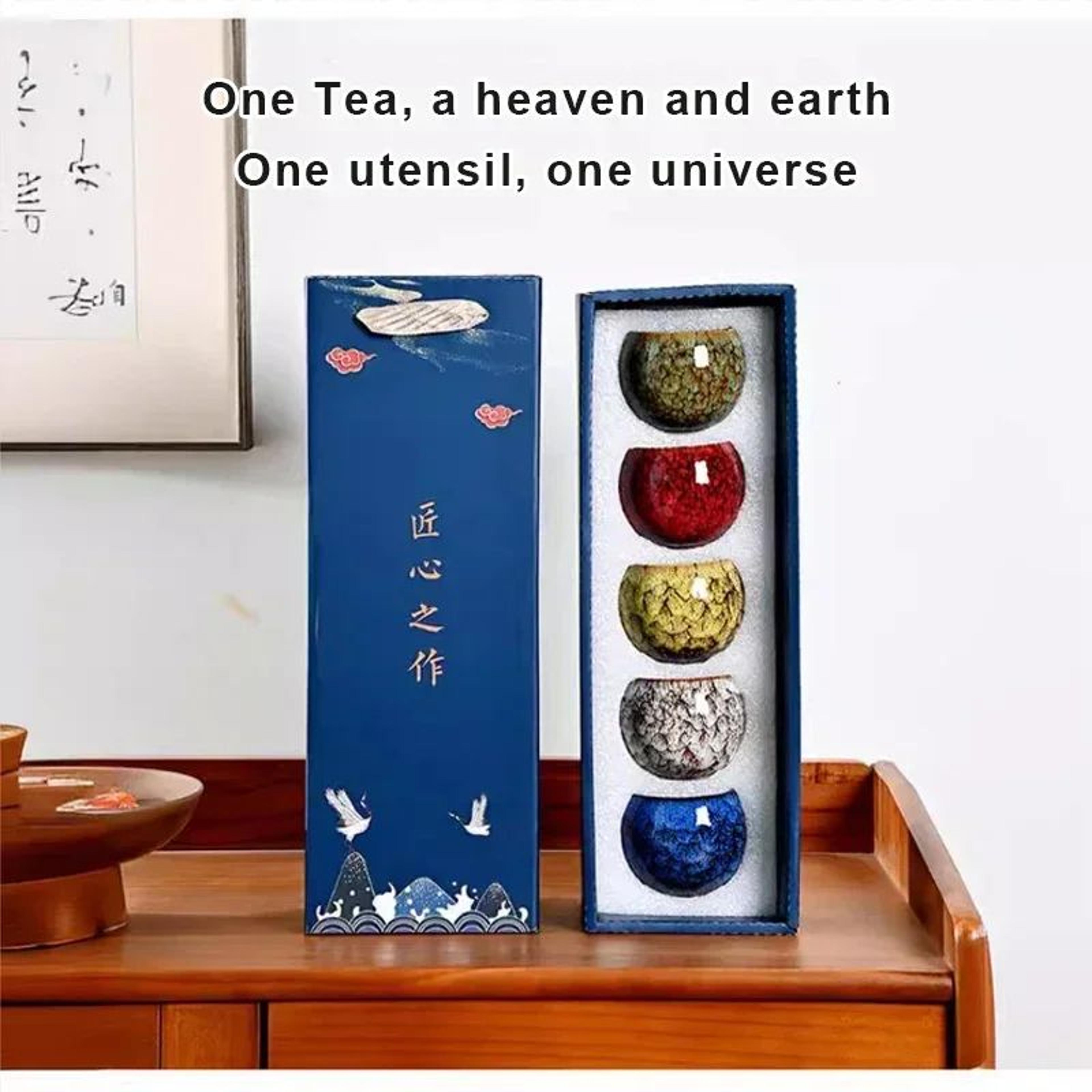 Five Elements Kiln Glazed Ceramic Tea Cup 4