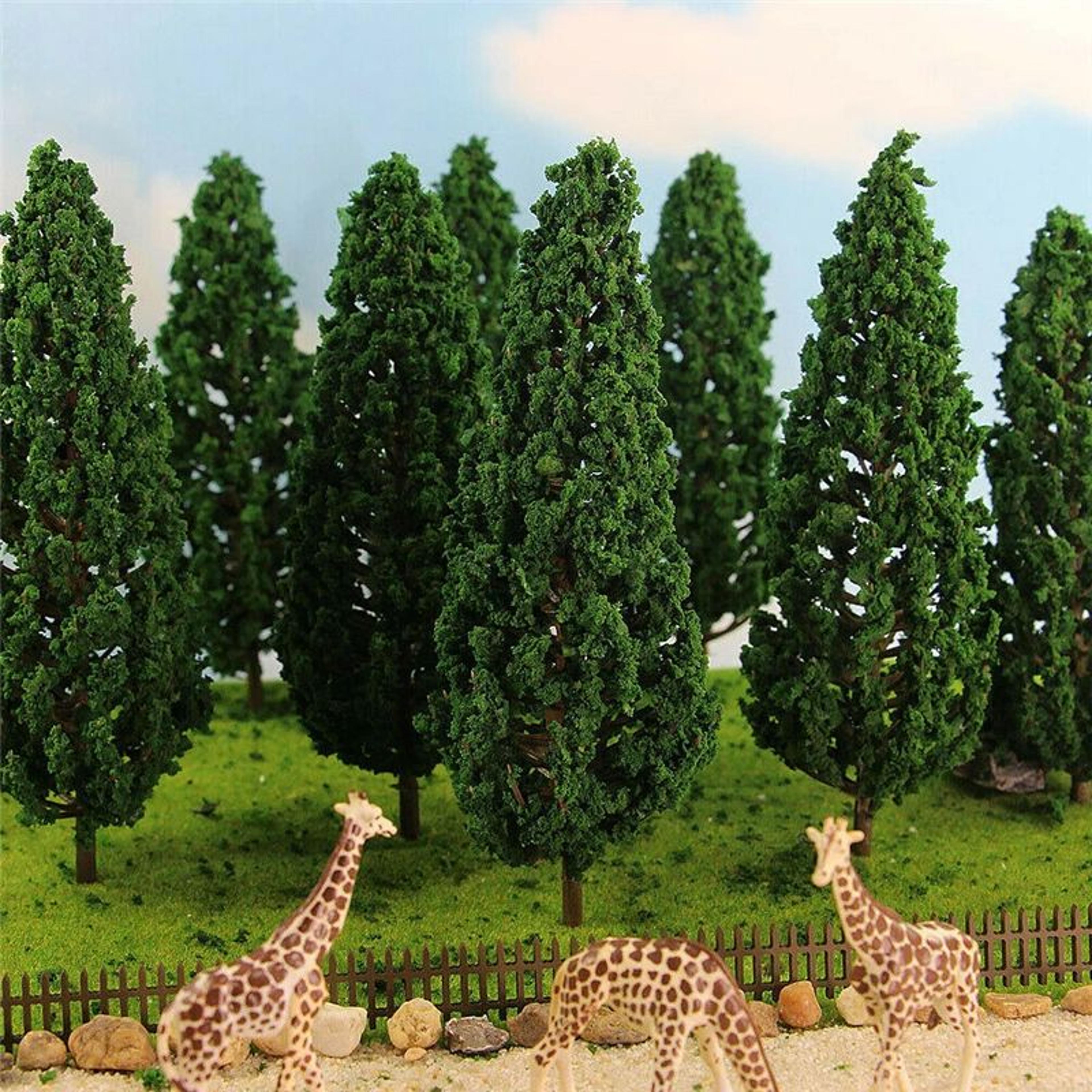 10 Piece Mini Pine Trees For Model Railway Diorama 4