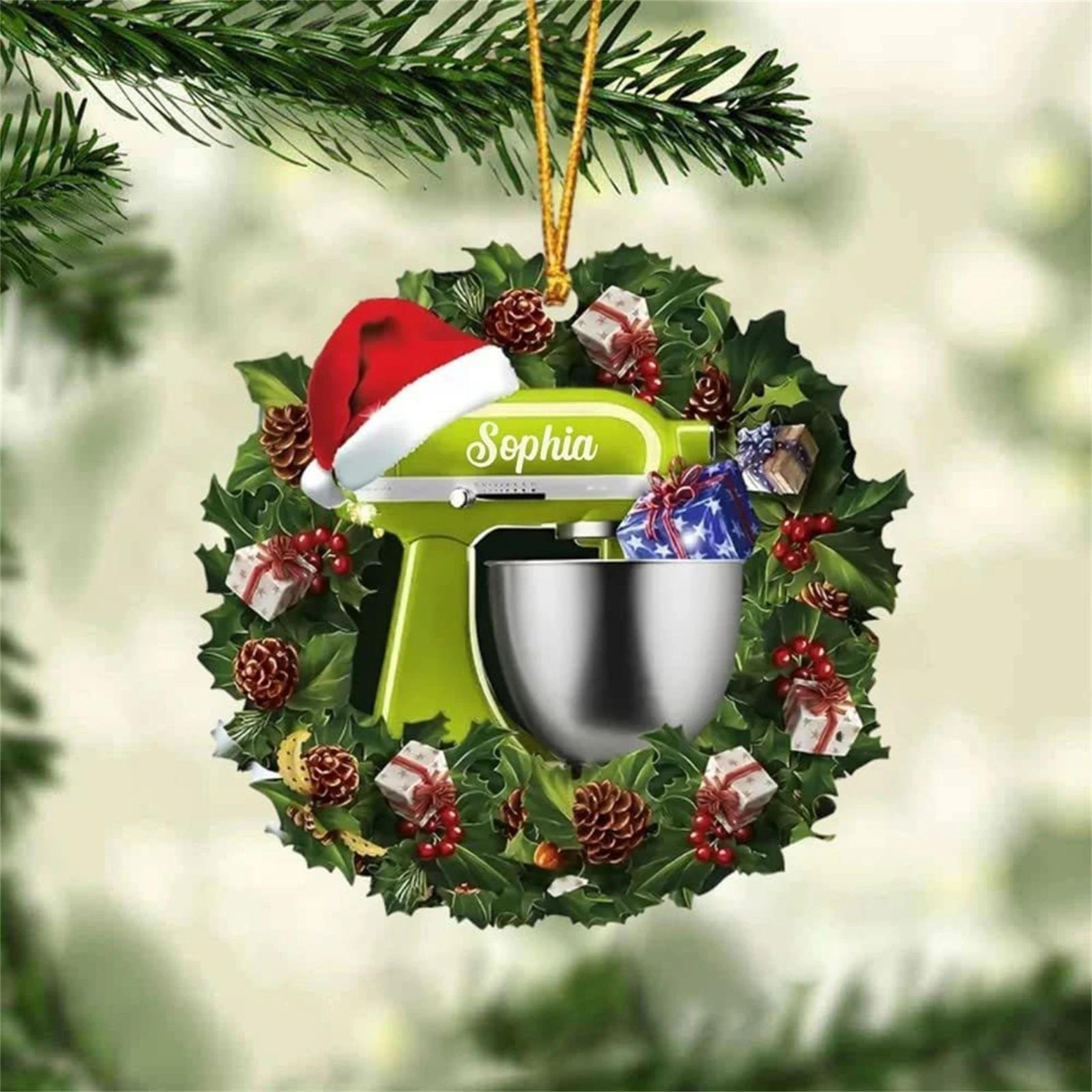 Christmas Kitchen Mixer Hanging Ornament 5
