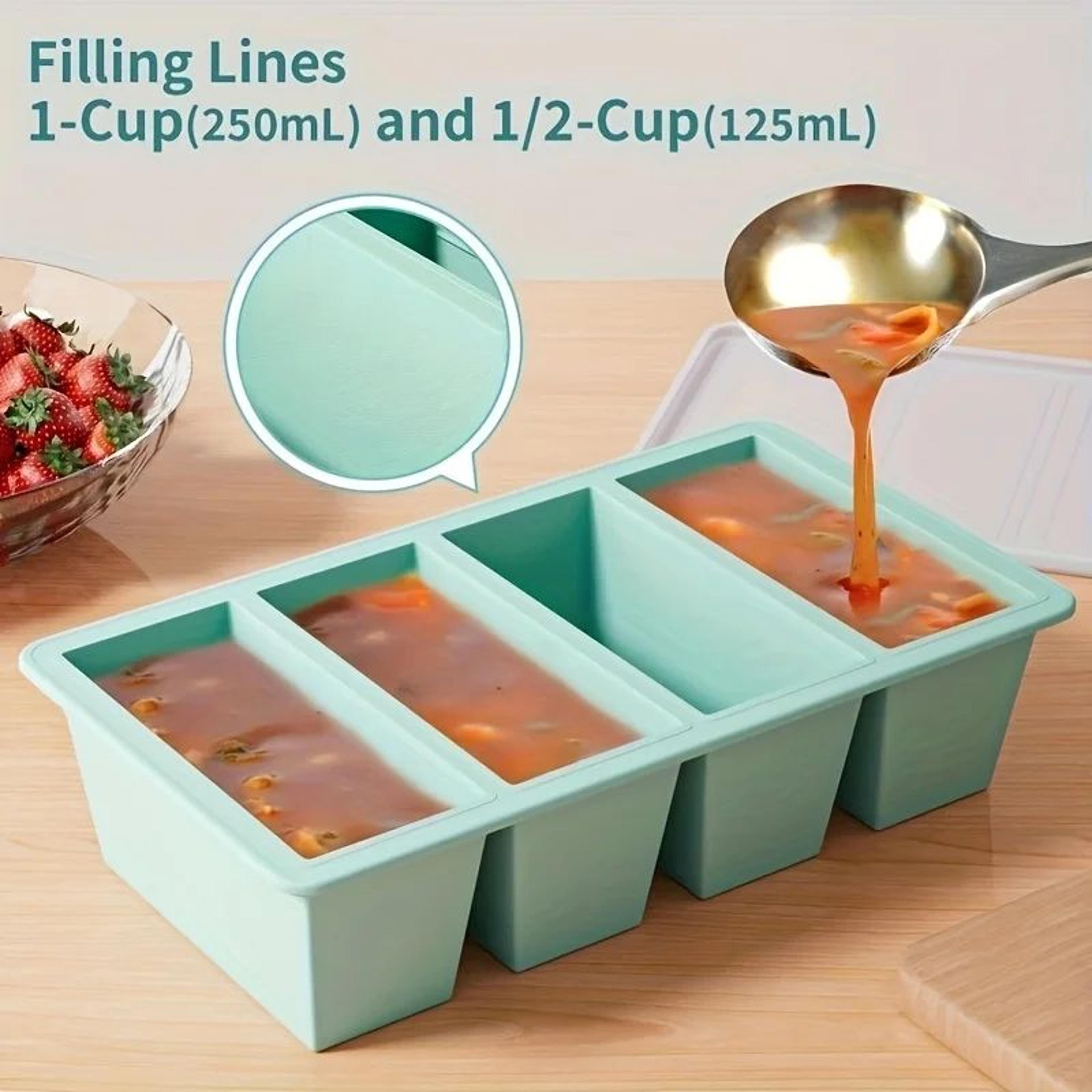 Silicone Freezer Food Storage Tray With Lid 0