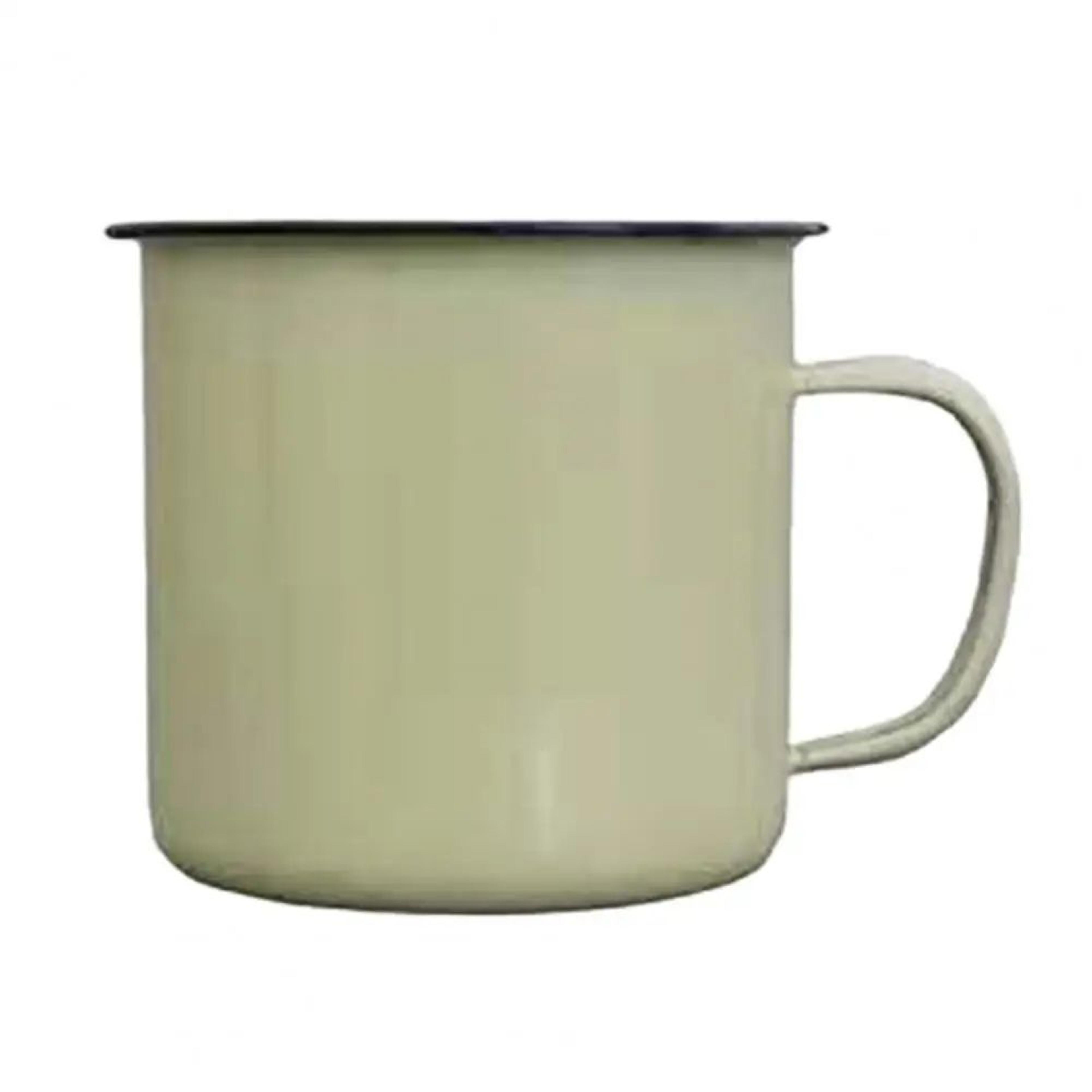 Vintage Enamel Coffee Mug With Handle 6