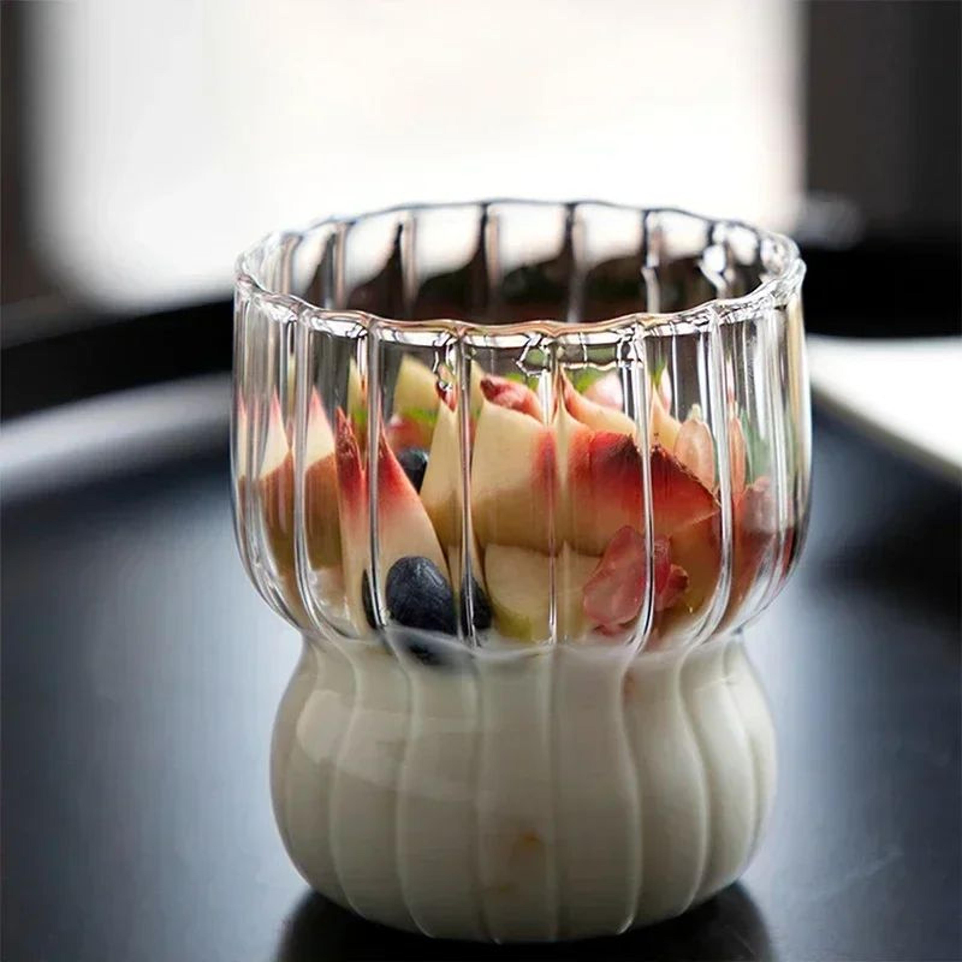 250ml Ribbed Glass Coffee And Cocktail Cup 1