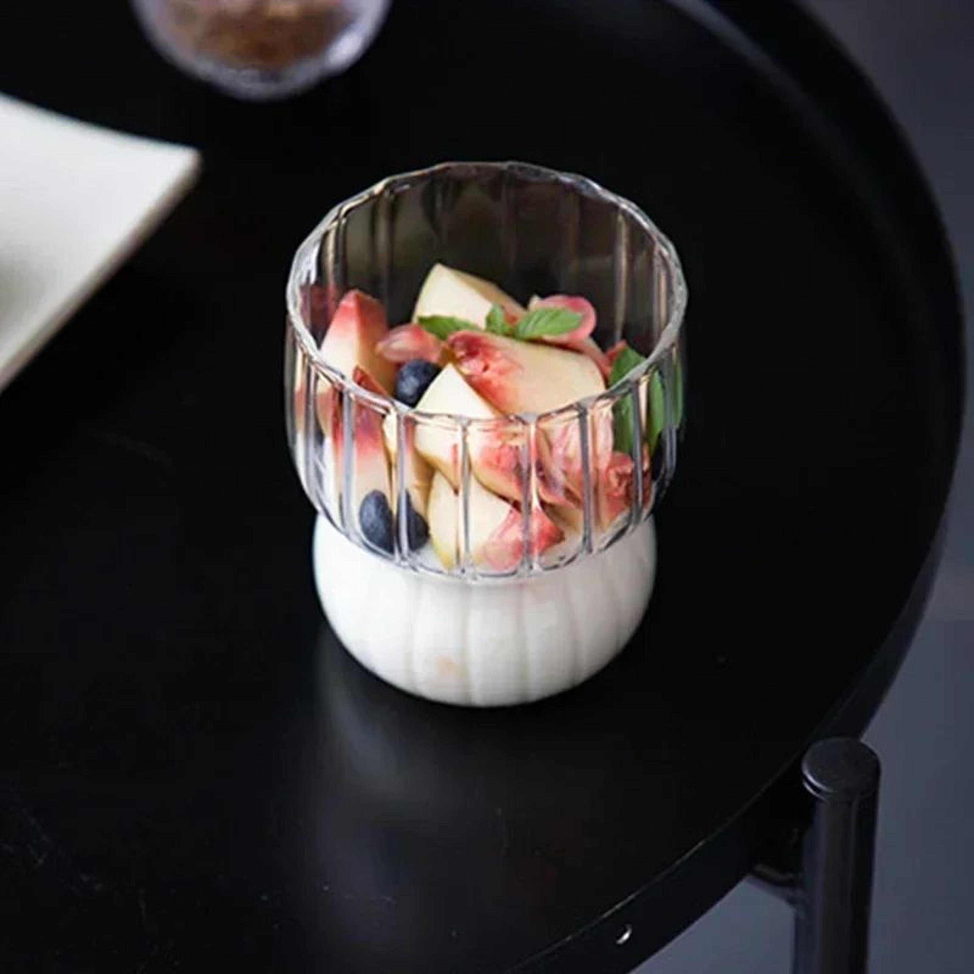 250ml Ribbed Glass Coffee And Cocktail Cup 3