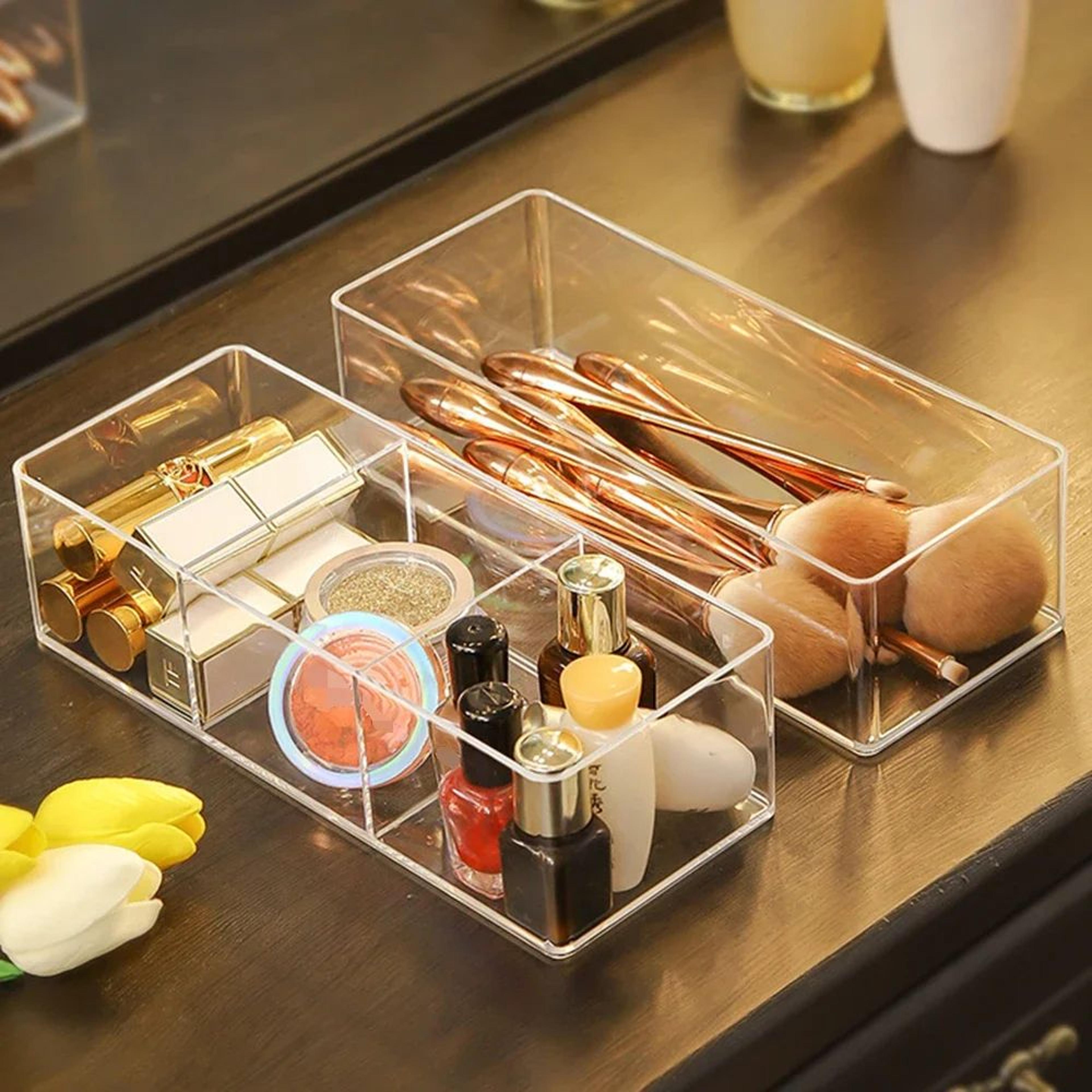 Clear Acrylic Layered Makeup Storage Organizer 0