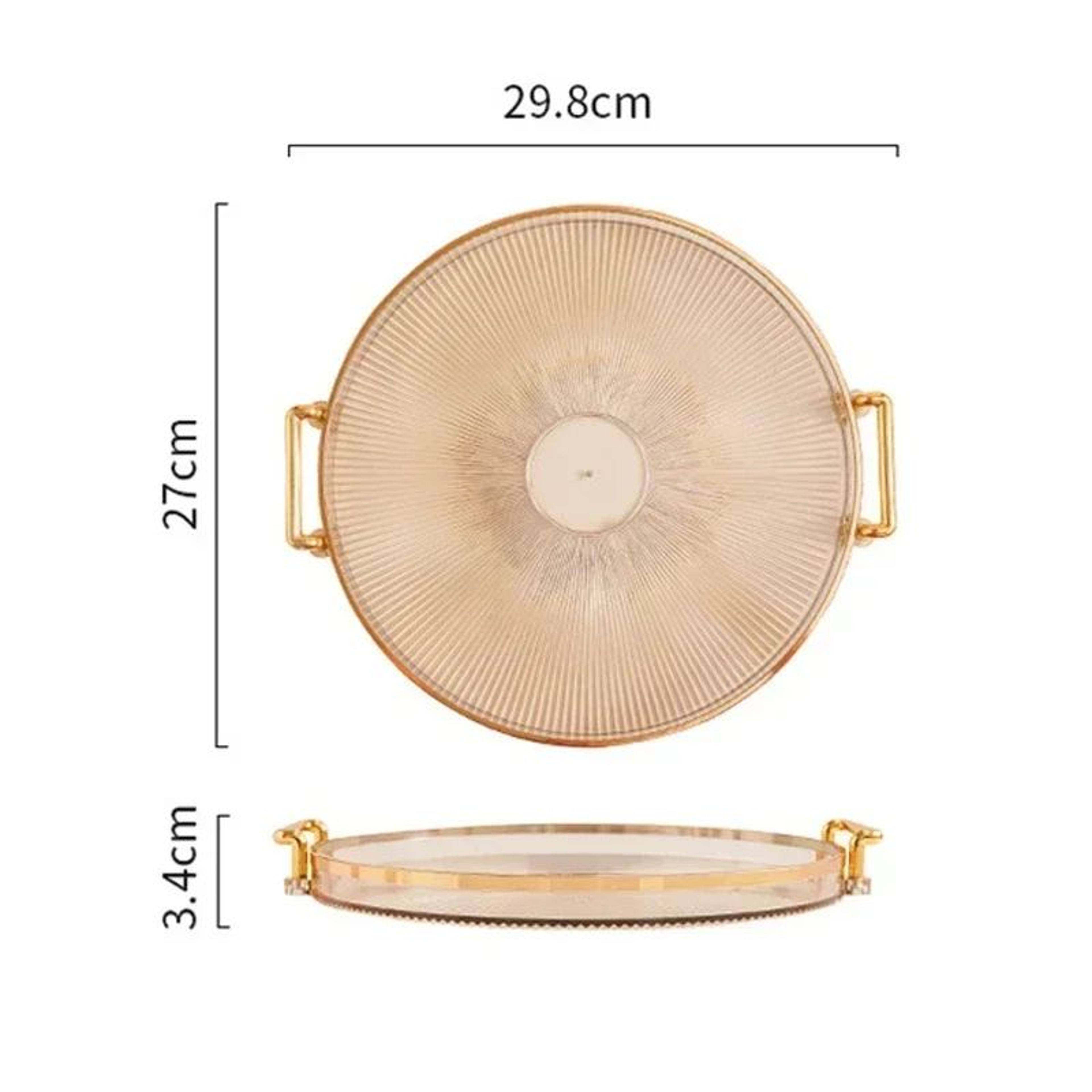 Modern Round Acrylic Decorative Storage Tray 4