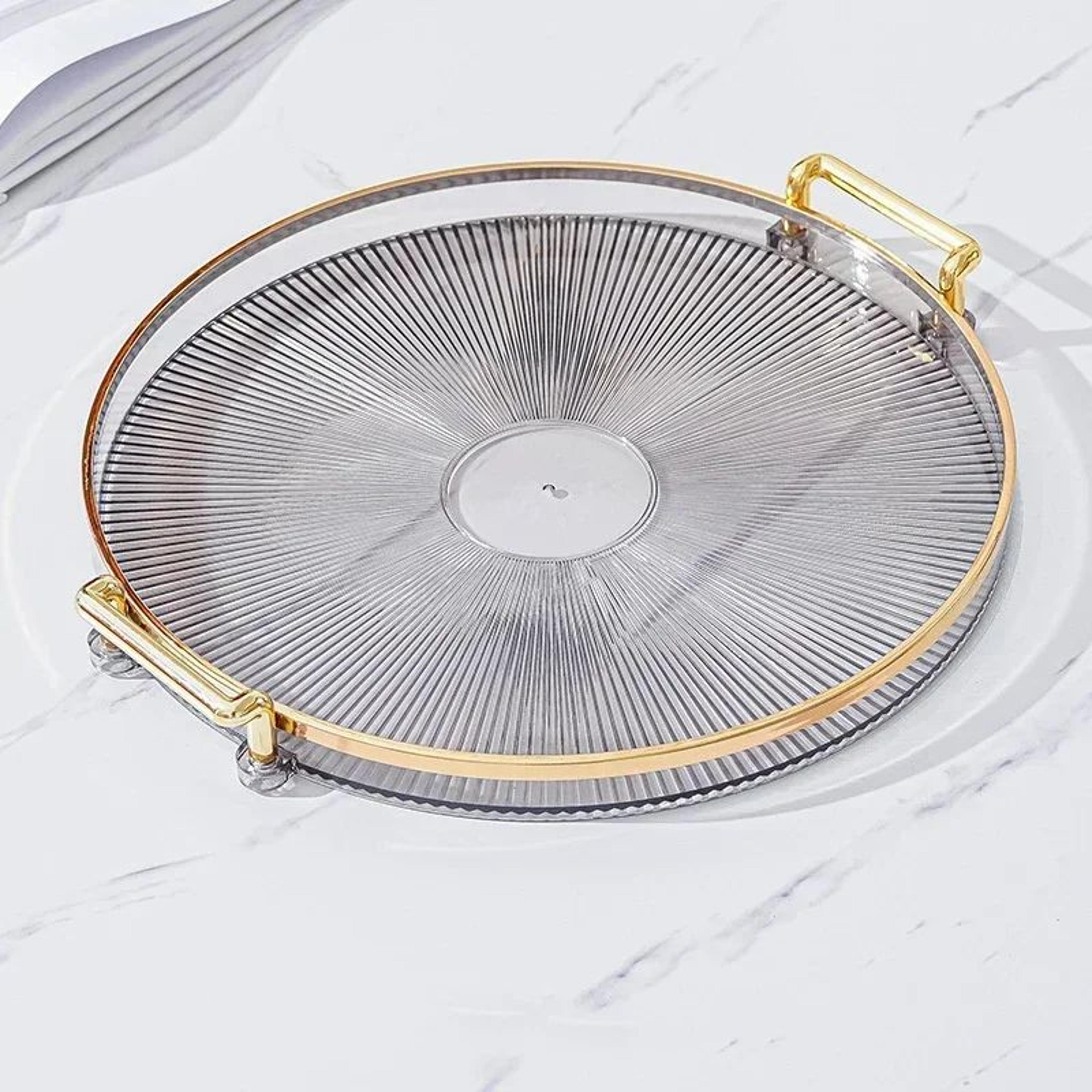 Modern Round Acrylic Decorative Storage Tray 8