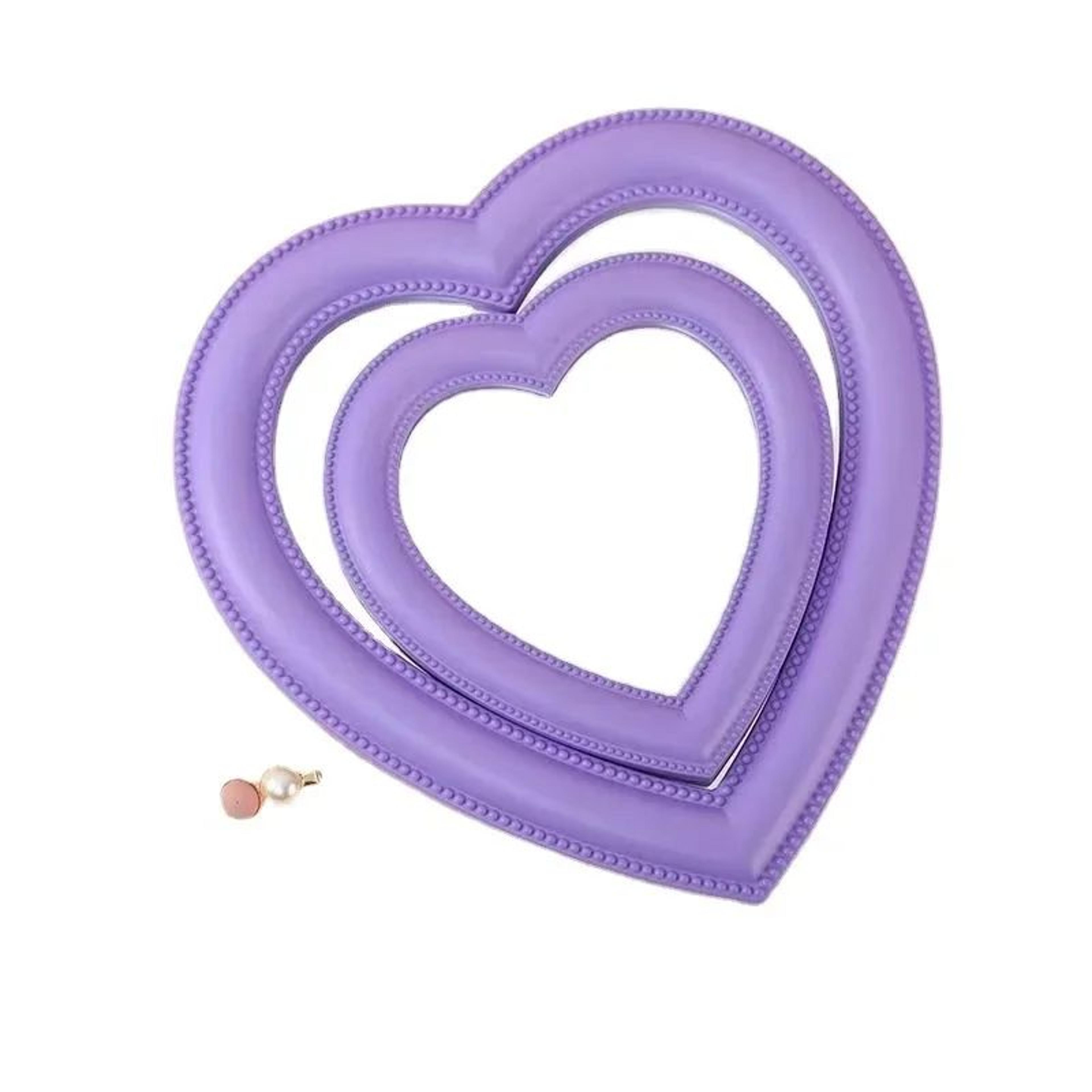 Cute Heart Shaped Tabletop Makeup Mirror 4