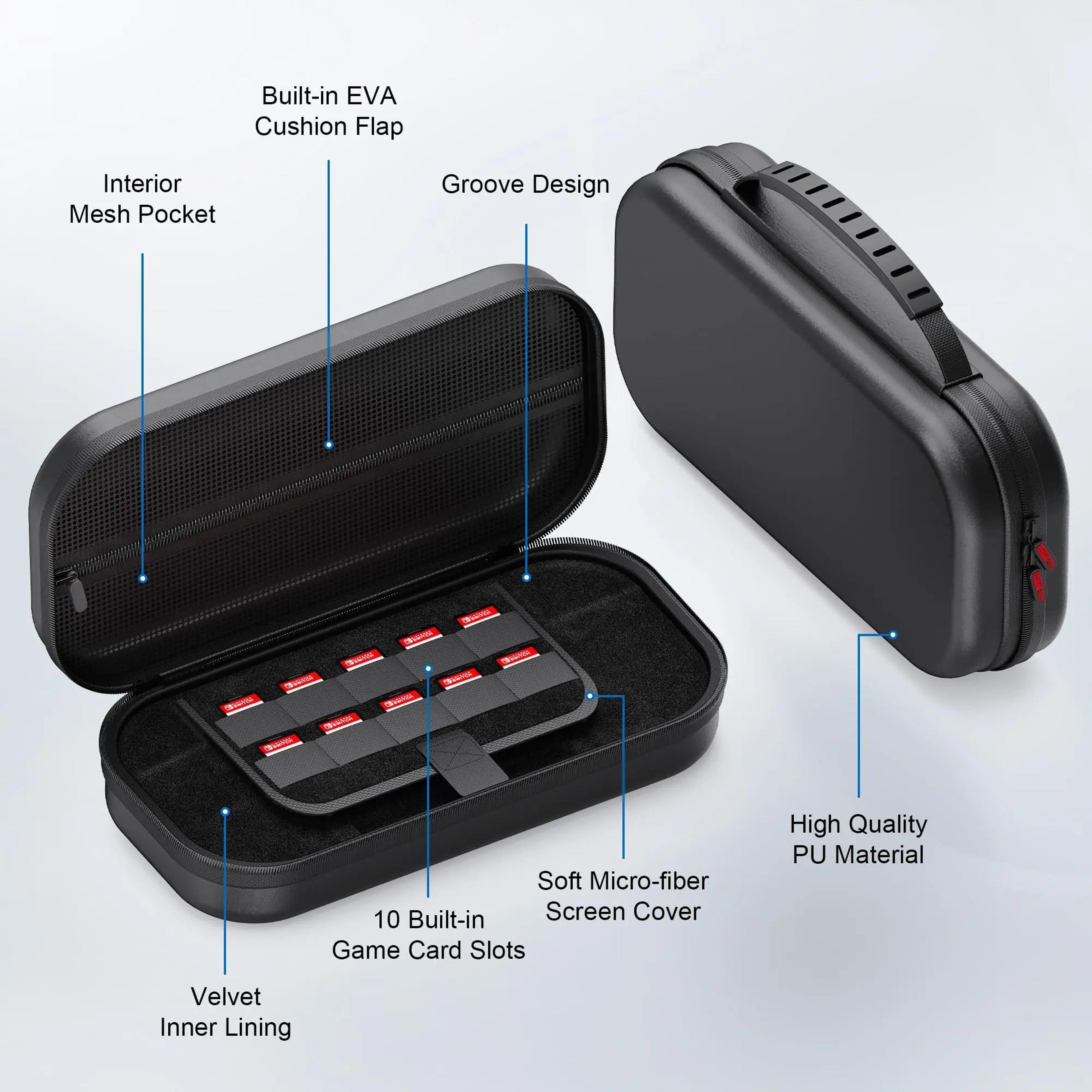 Large Capacity Hard Travel Case For Nintendo Switch 2 4