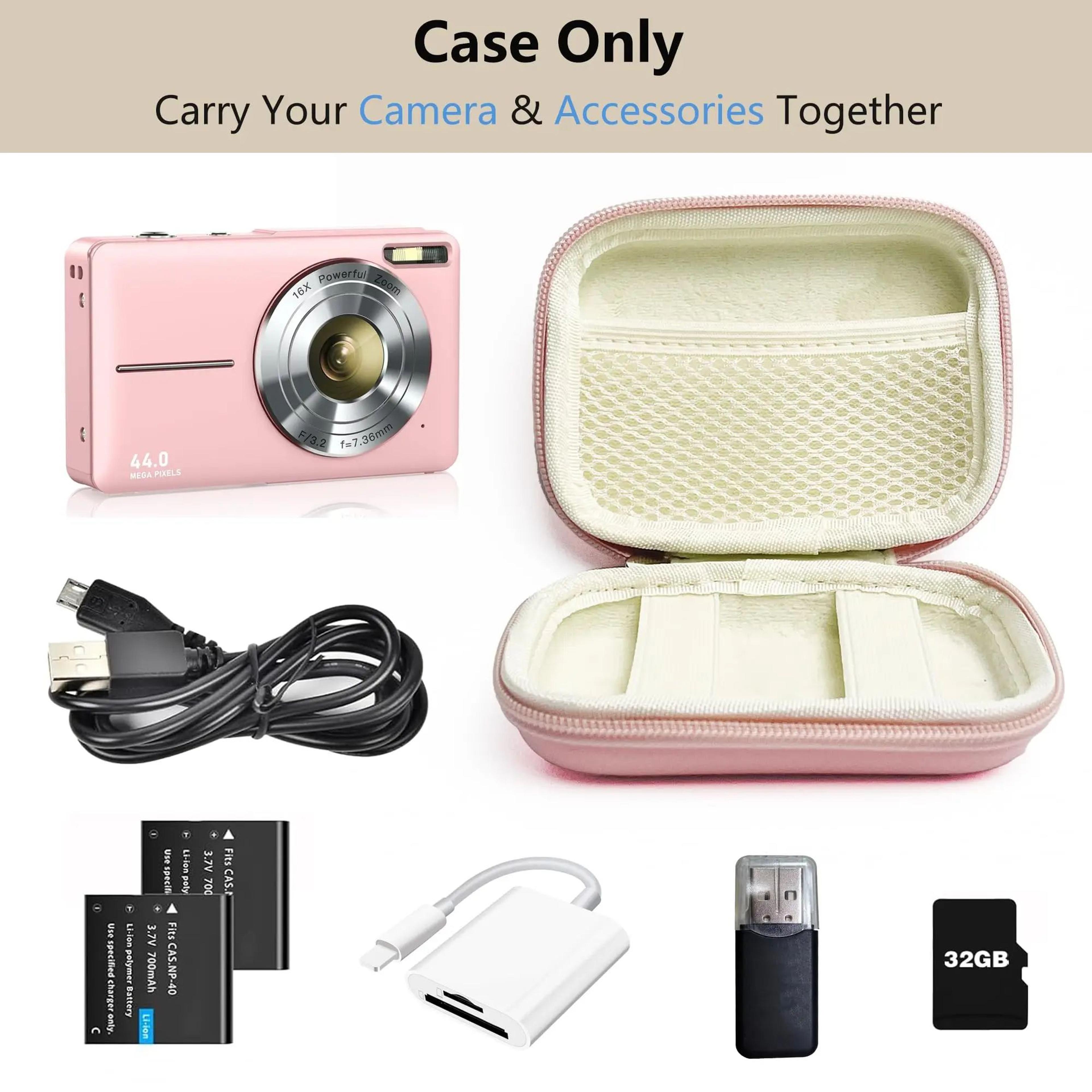 Pink Compact Digital Camera Travel Case 1