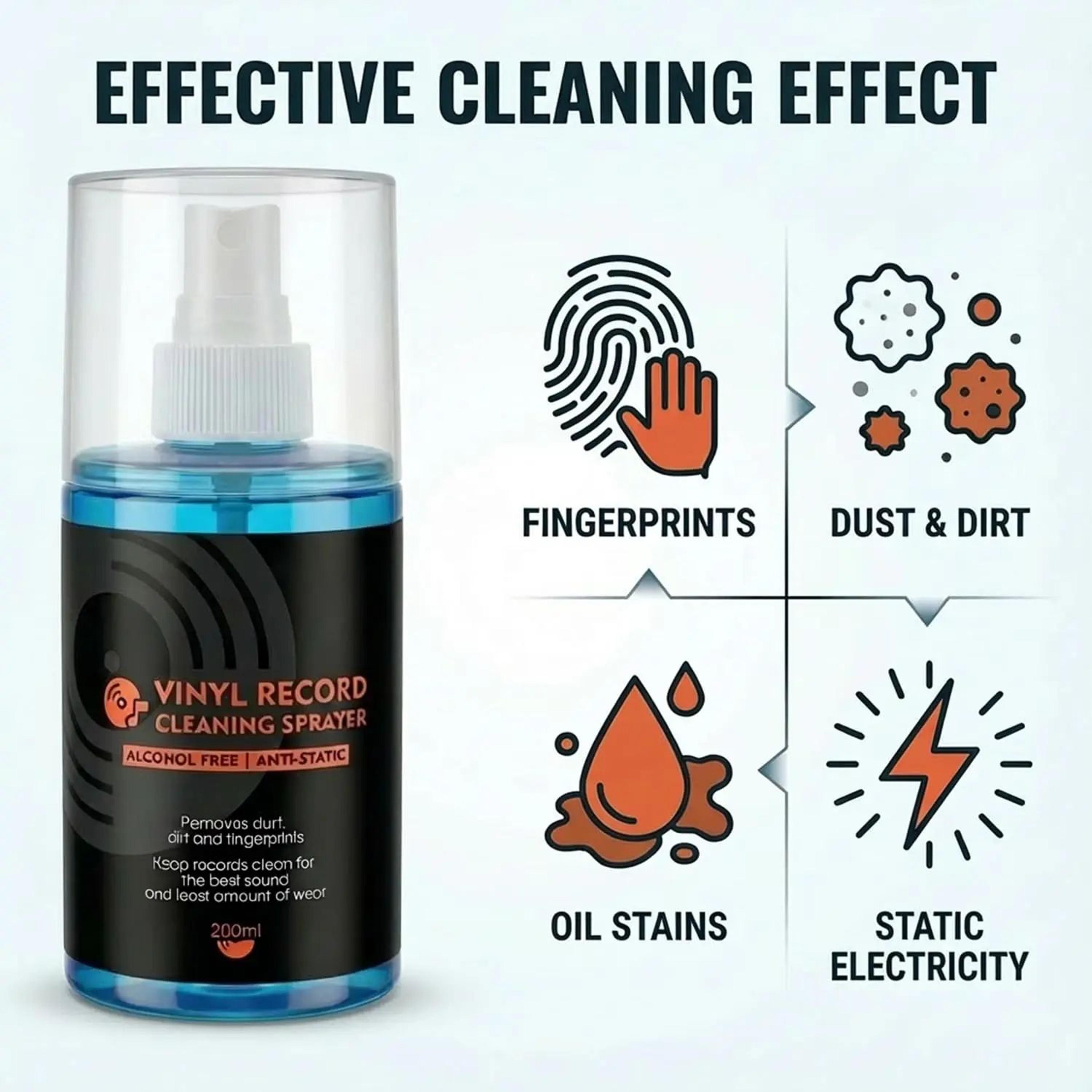 200ml Vinyl Record Cleaning Solution With Cleaning Towel 1