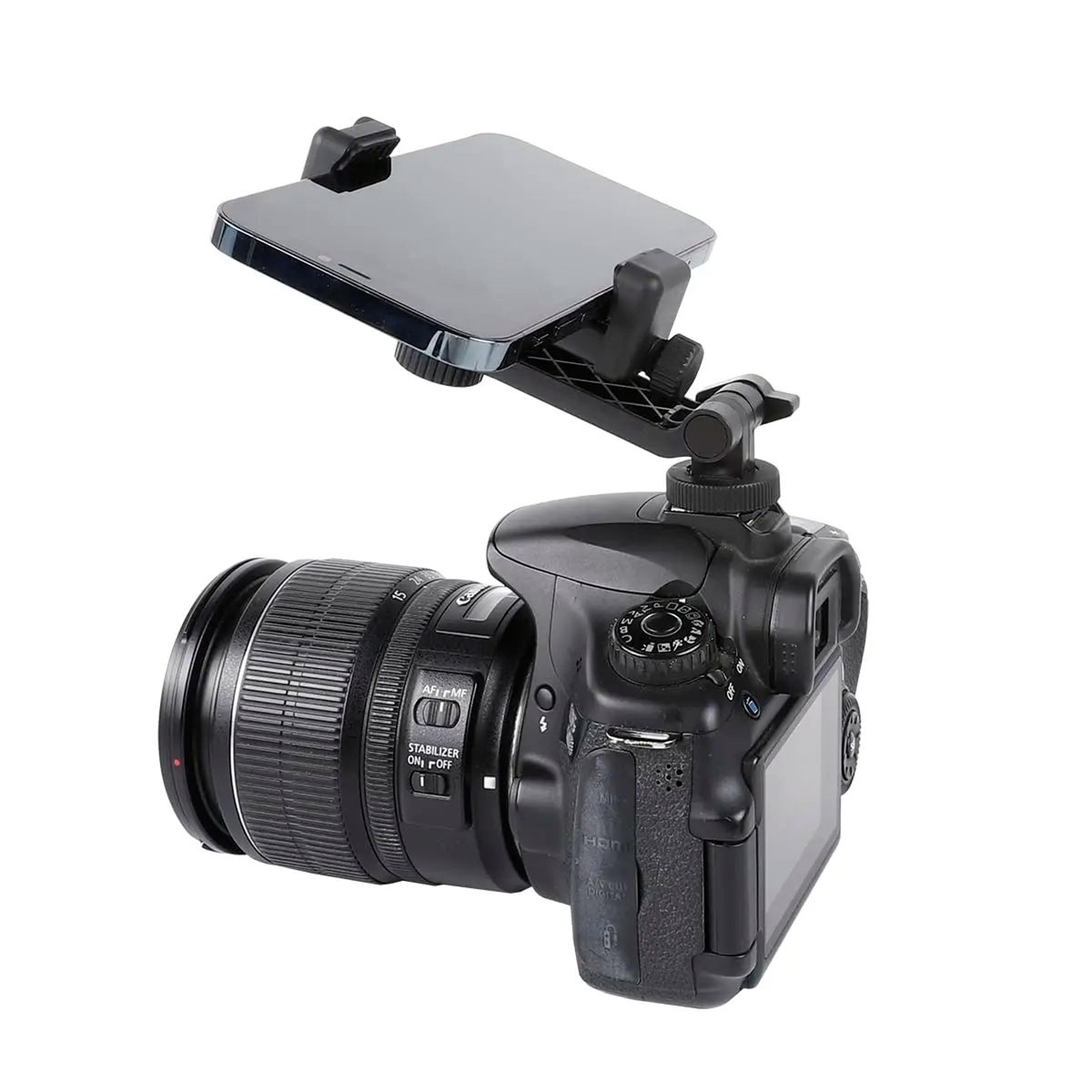 Universal 360 Rotating Phone Tripod Mount With Hot Shoe Adapter 4