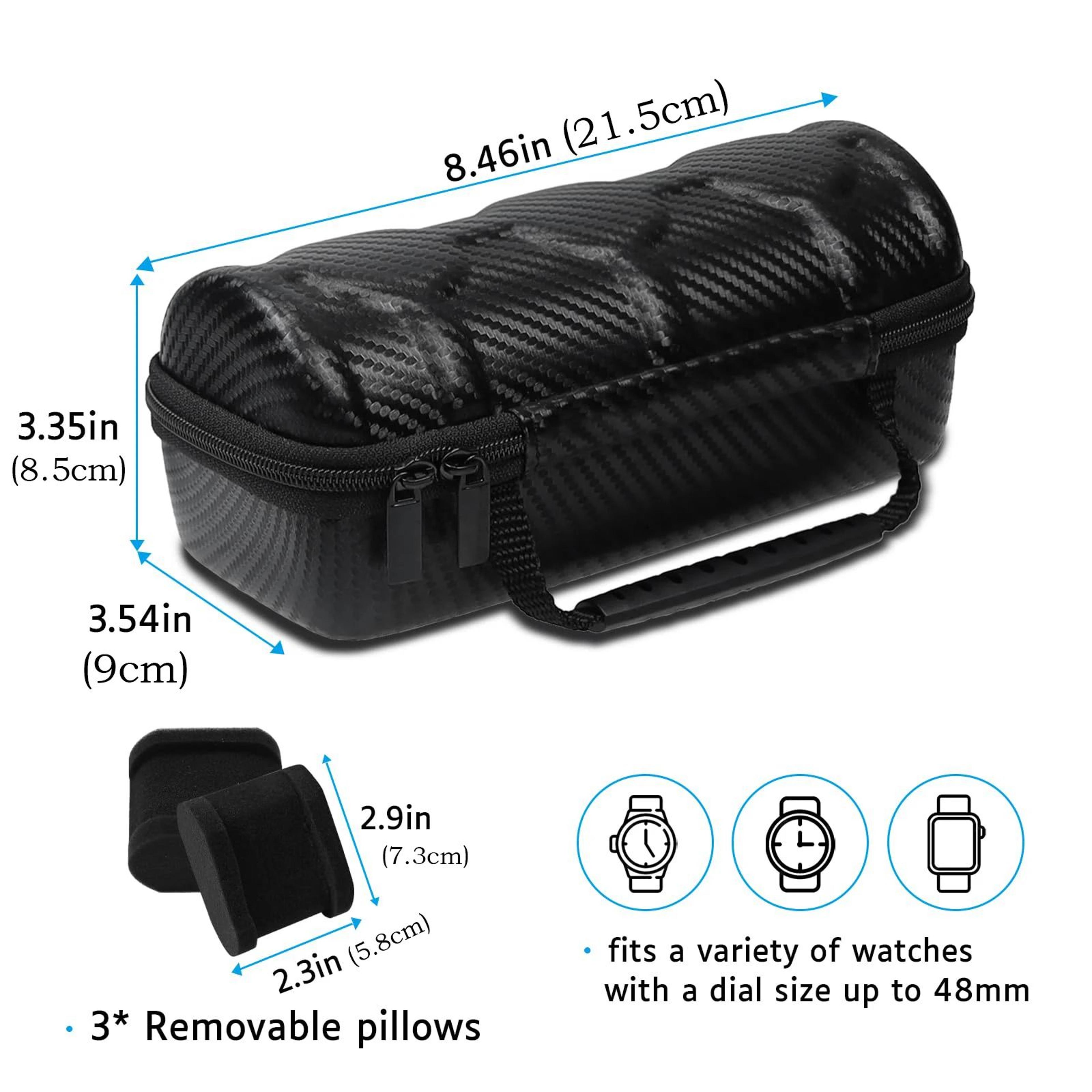 Hard Travel Watch Case With Removable Storage Pillows 1