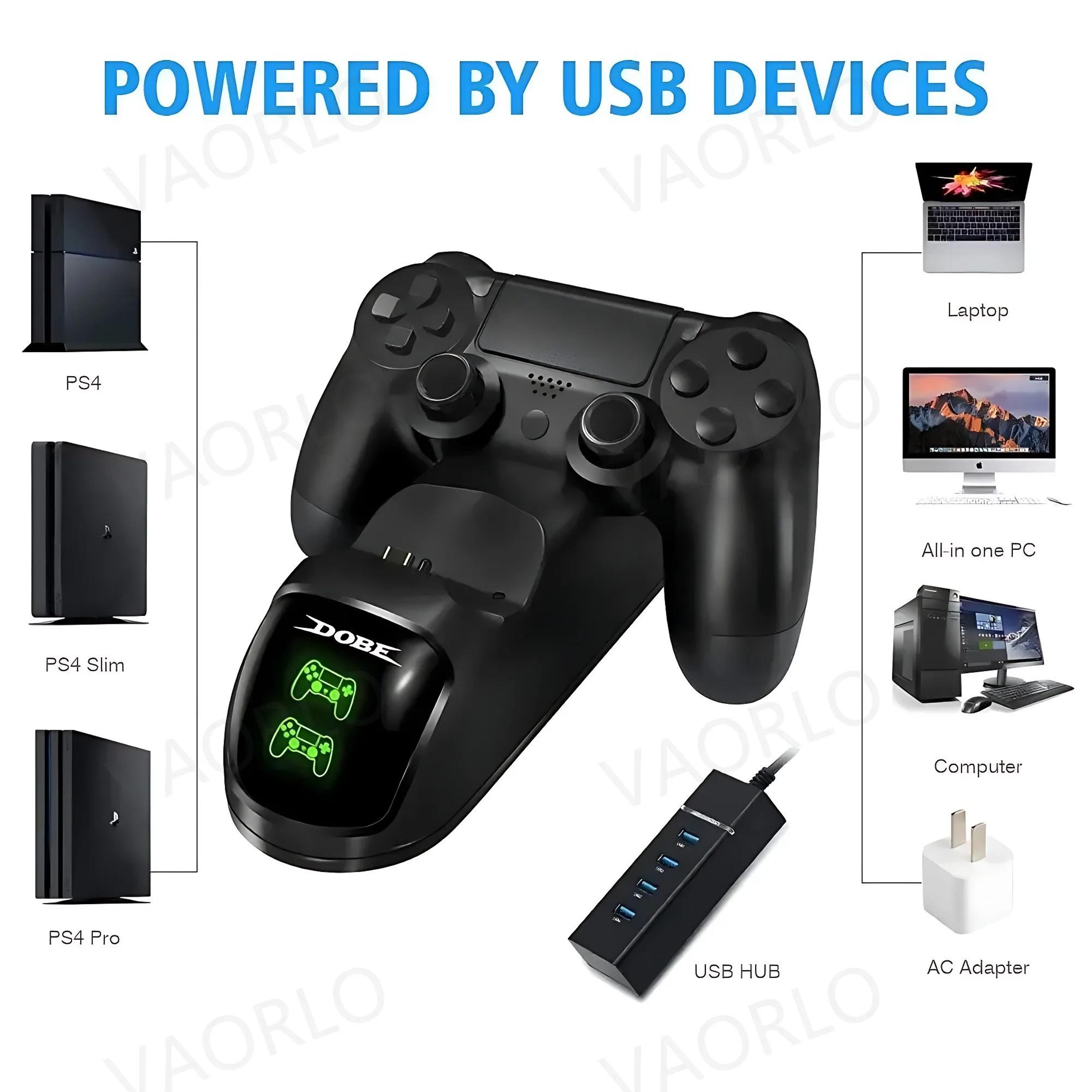 Dual Controller Charging Dock For PS4 Slim And Pro 4