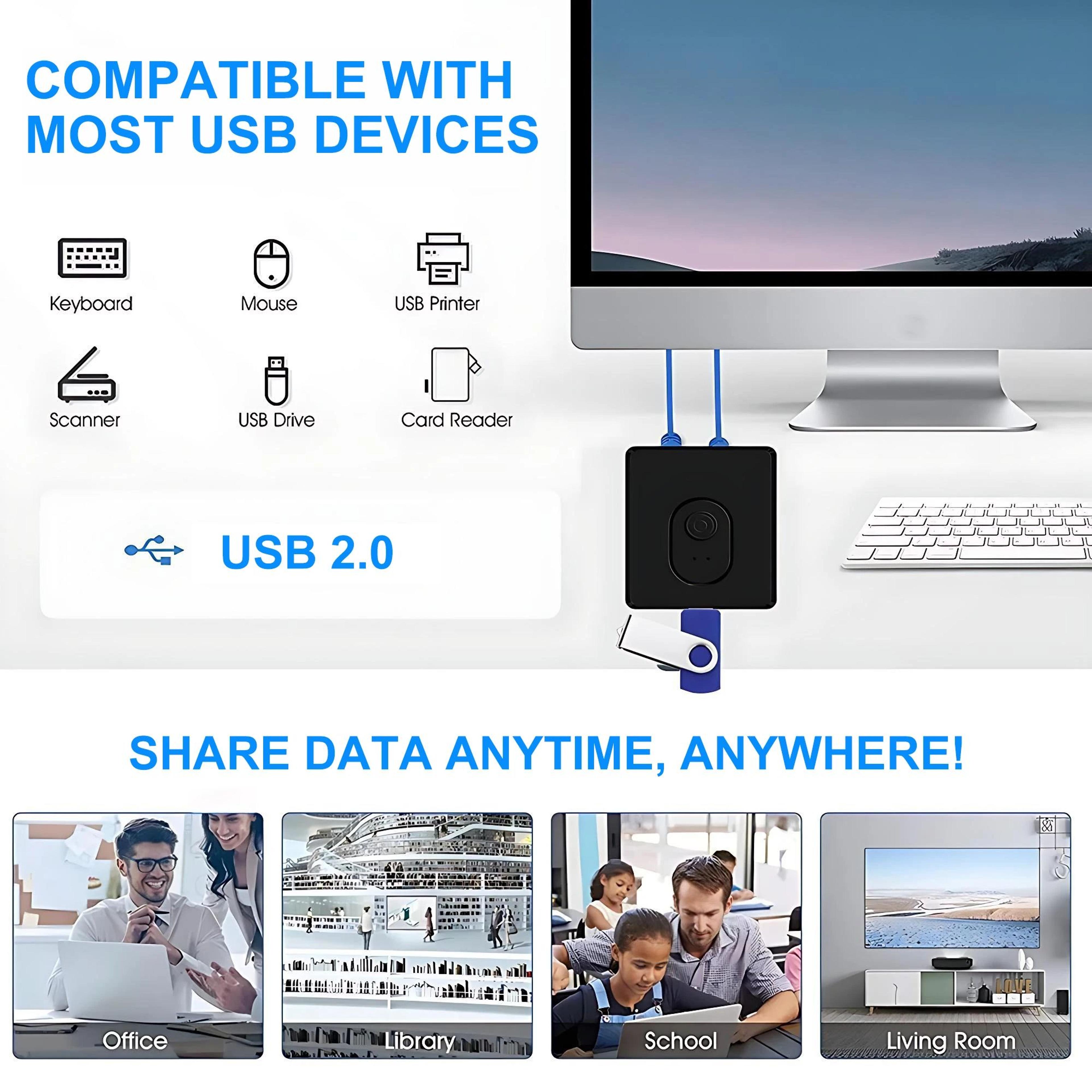 USB 30 Bidirectional KVM Switch And Sharing Hub 4