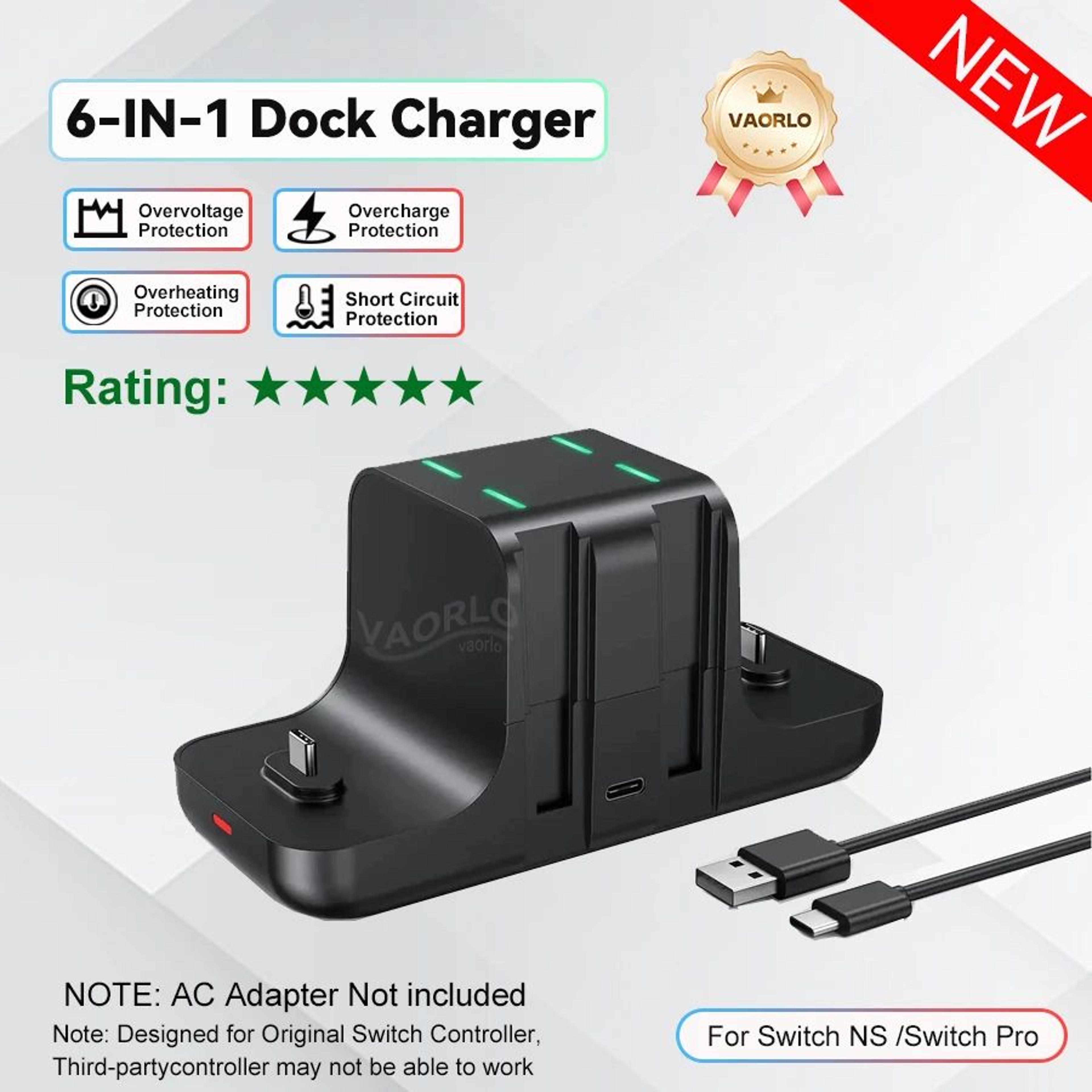 6 In 1 Charging Dock Stand For Switch Controllers 7