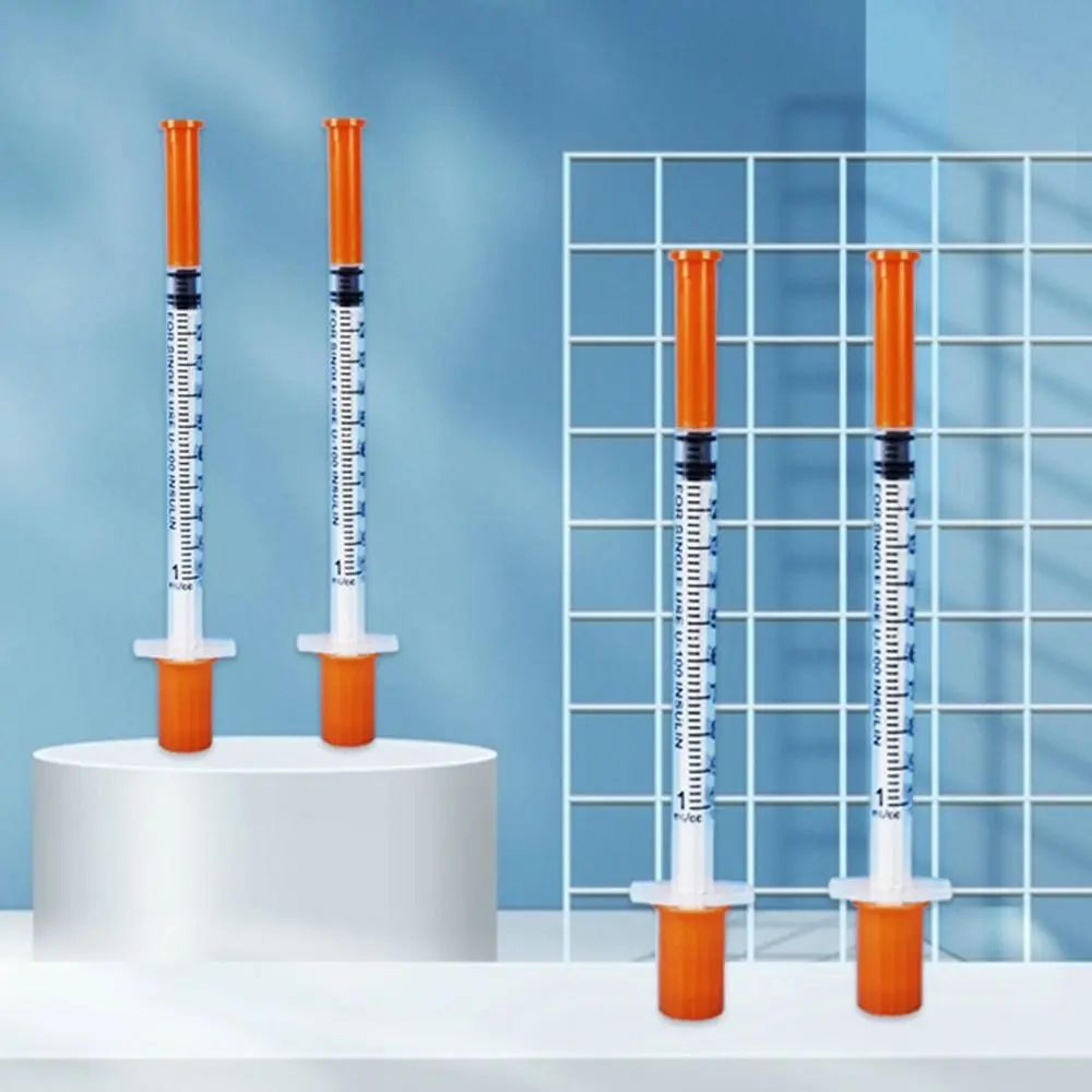10Pcs 1ml Disposable Veterinary Syringes With Needles 1