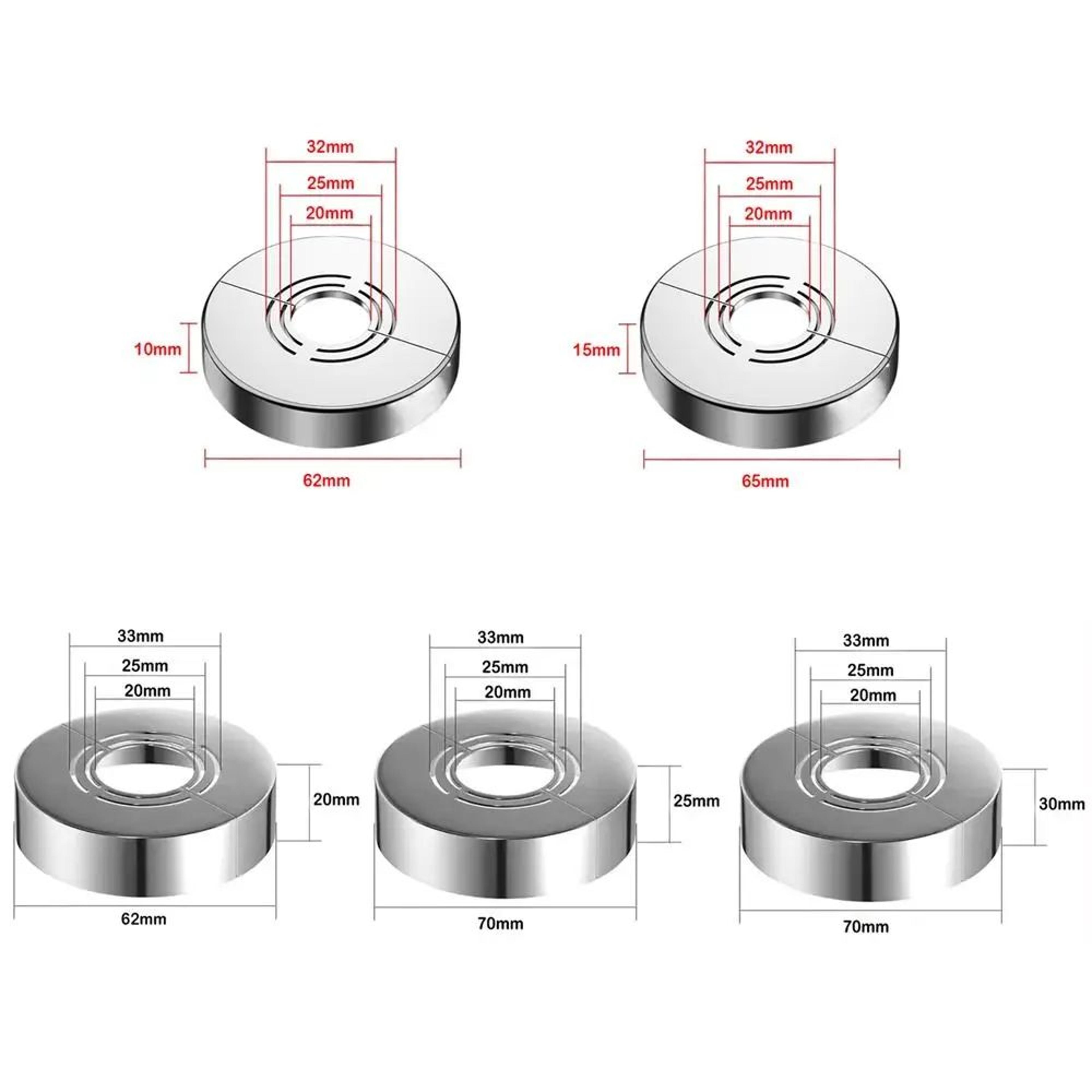 Adjustable ABS Shower Faucet Wall Flange Cover 5
