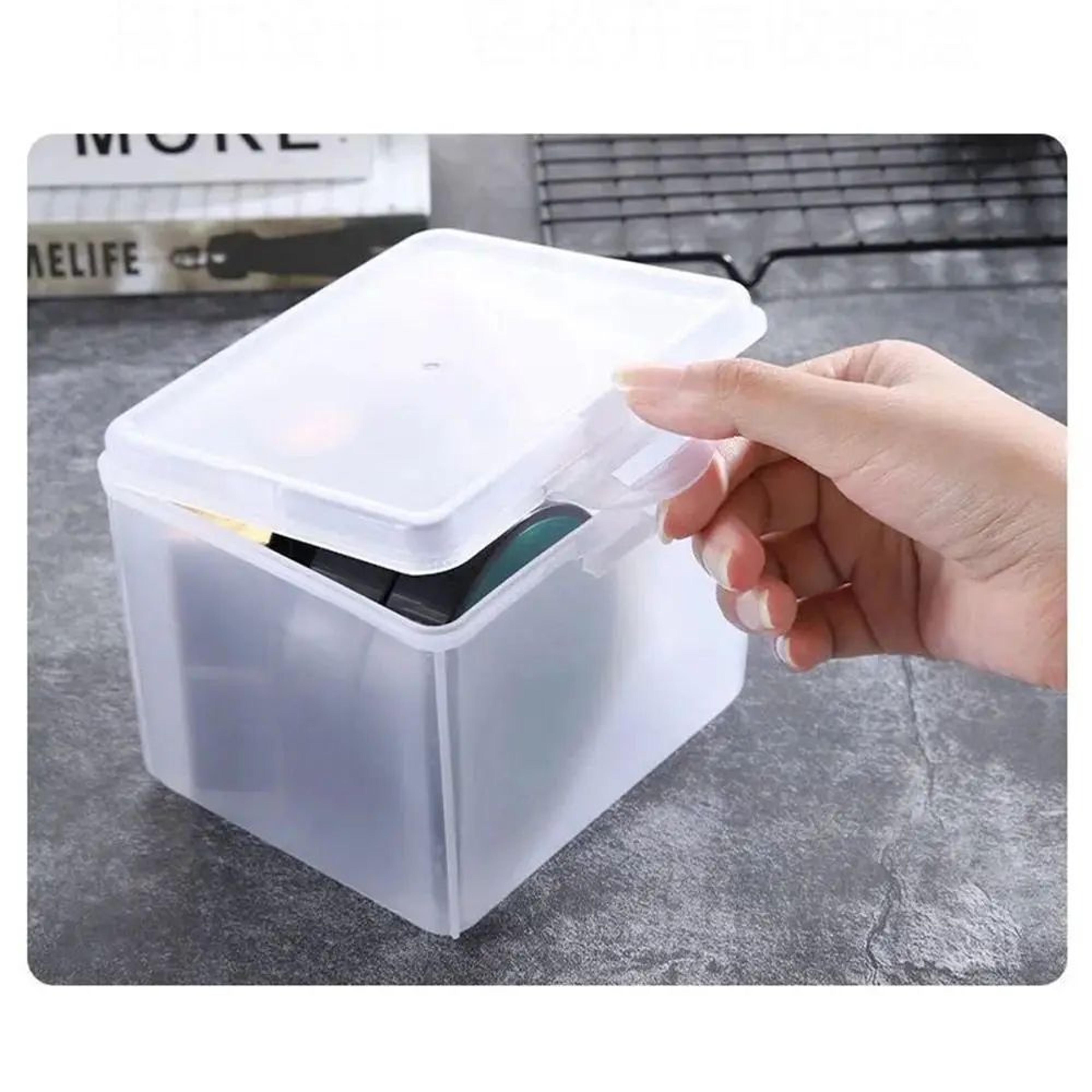 Clear Rectangular Multipurpose Storage Box For Small Essentials 2