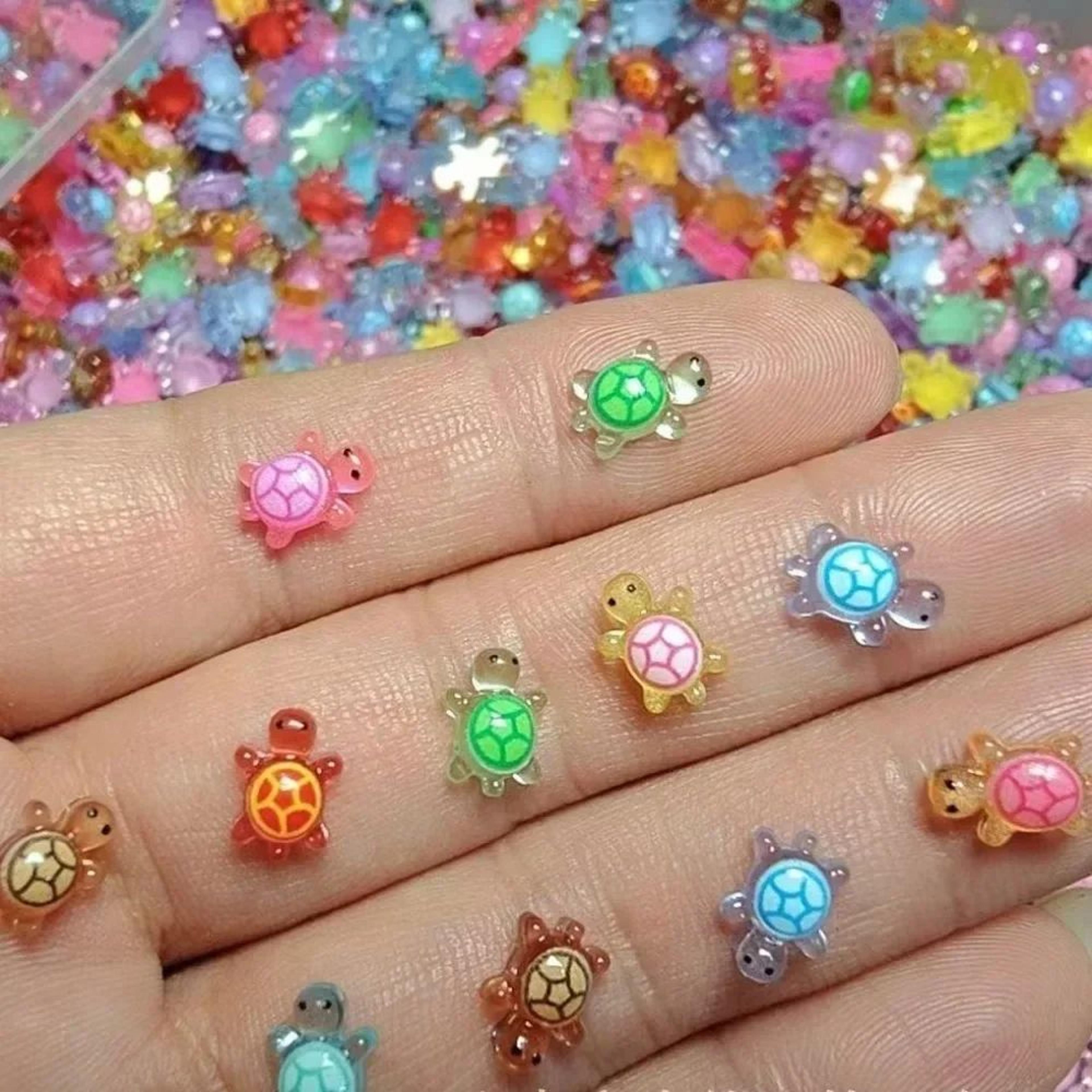 100 Piece Luminous Mini Turtle Resin Figurines For DIY Crafts 4