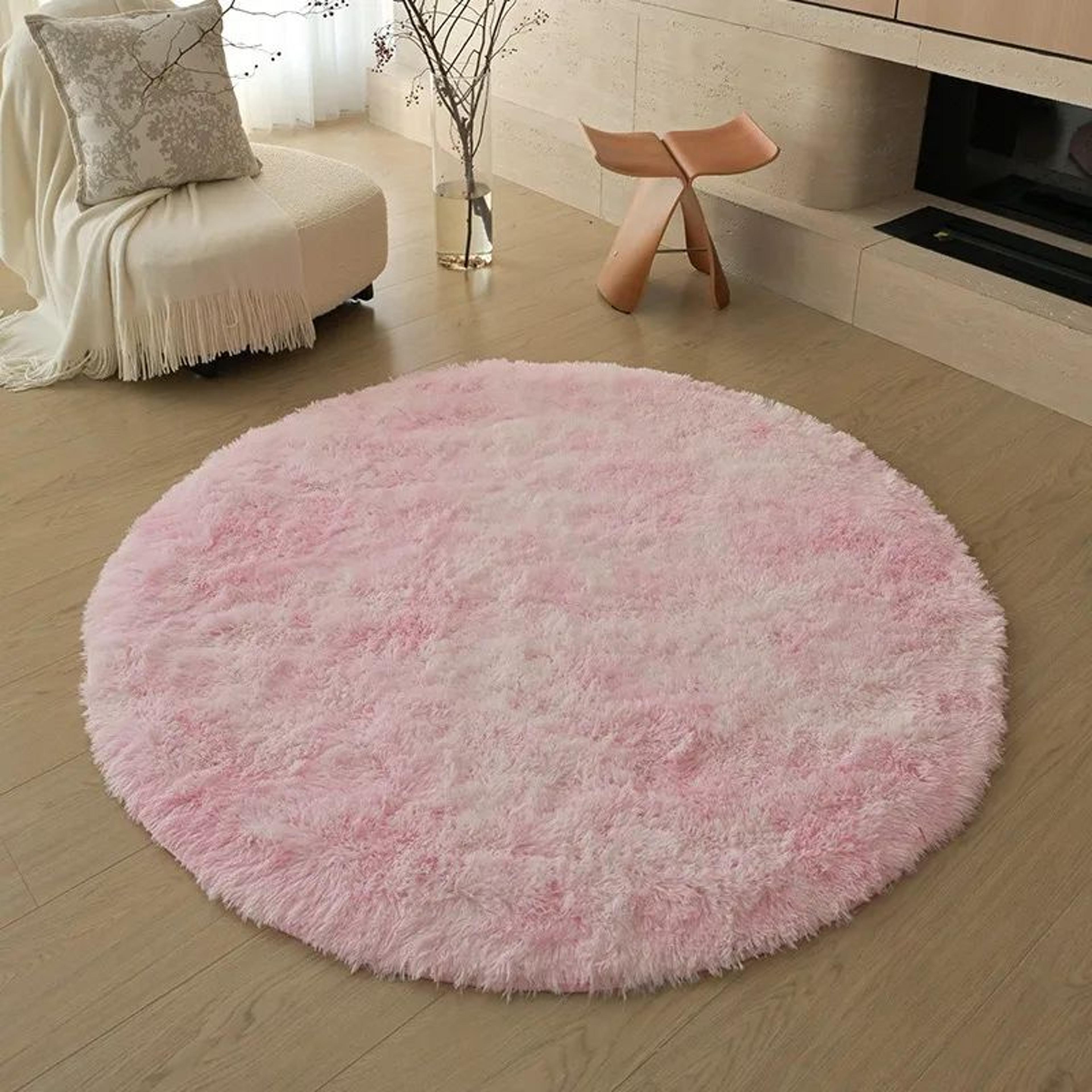 Soft Fluffy Round Plush Rug For Nursery And Kids Room 16