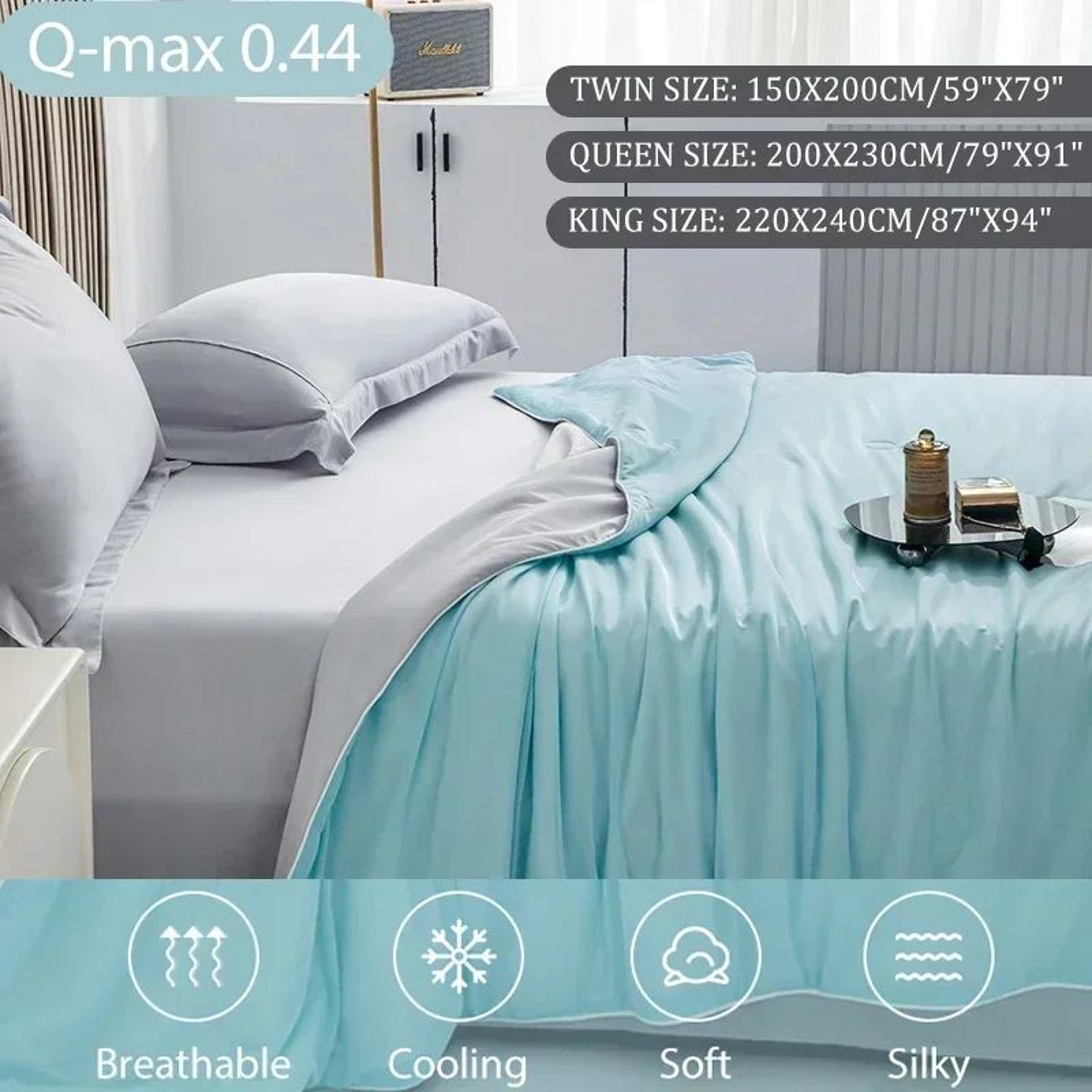 Double Sided Cooling Blanket Lightweight Summer Comforter 1