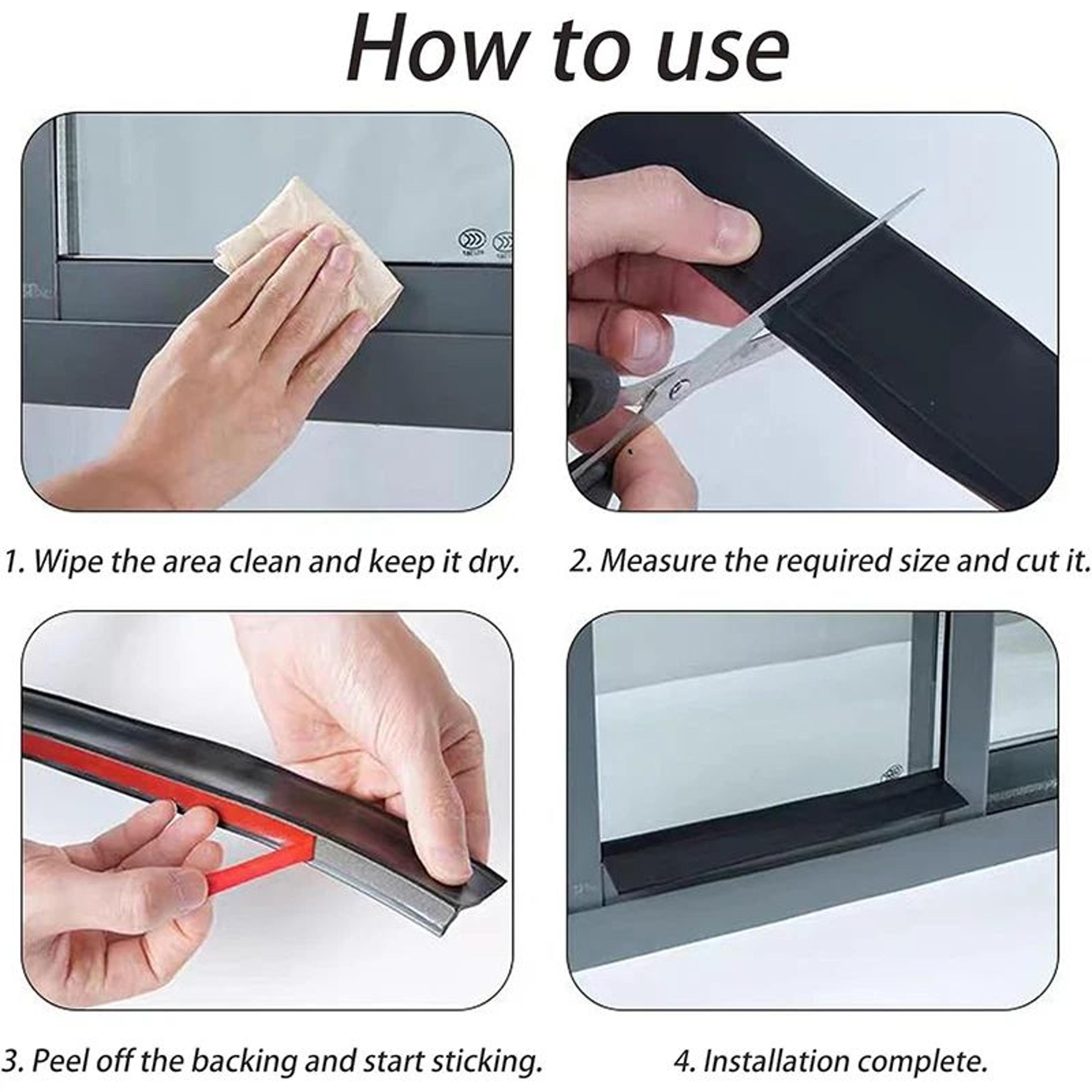 Aluminum Alloy Window Rain Water Deflector Bar 3