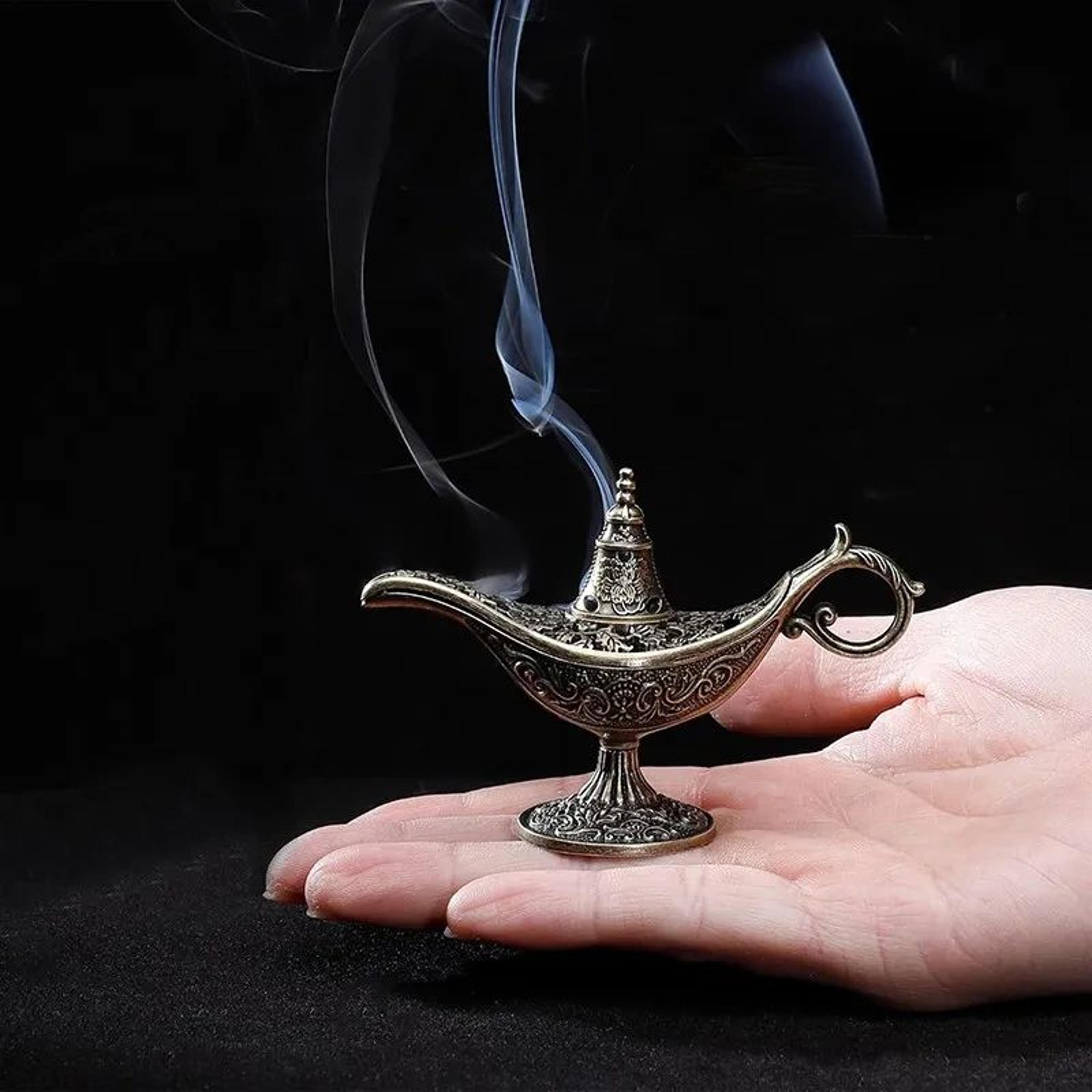 Antique Aladdin Lamp Metal Incense Burner 4