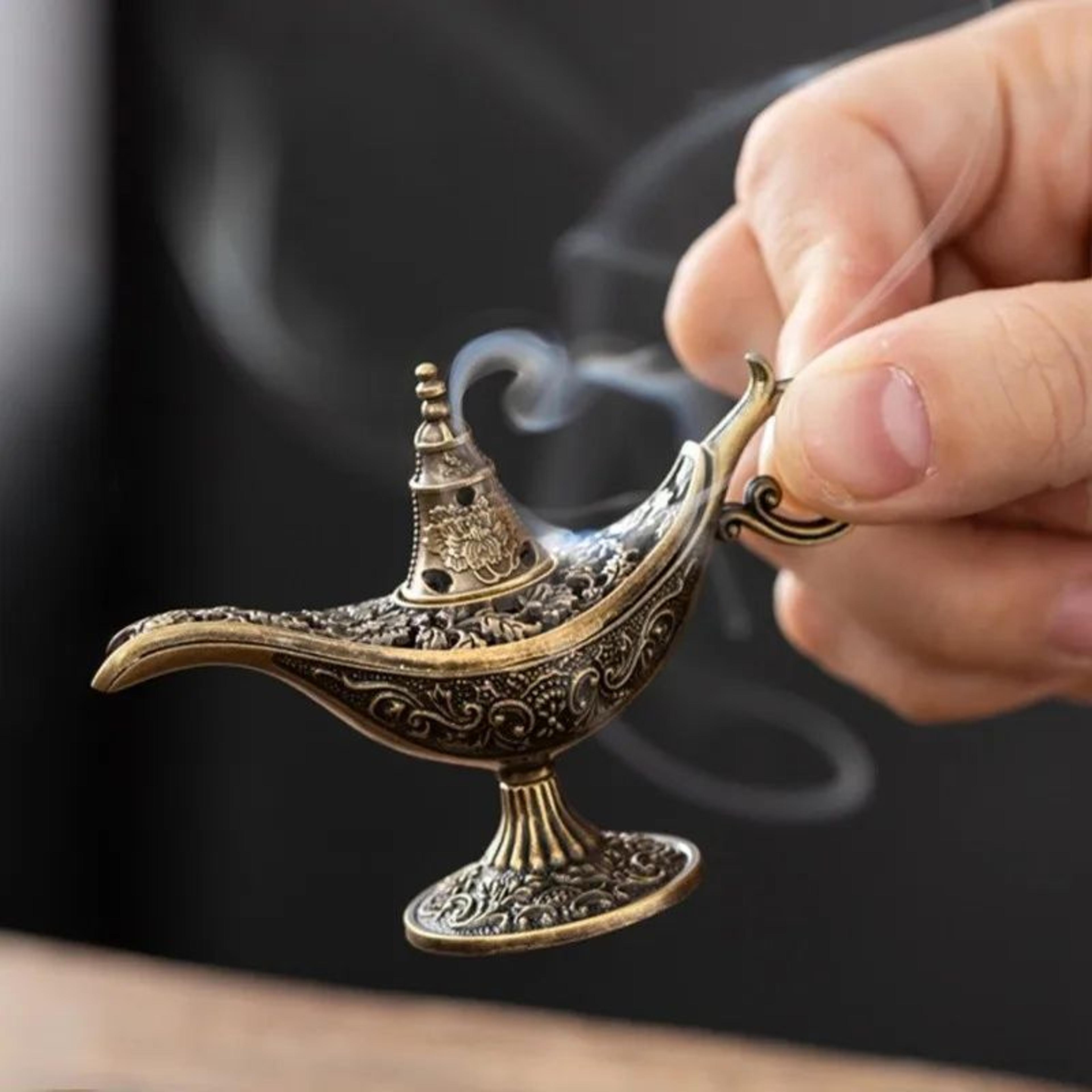 Antique Aladdin Lamp Metal Incense Burner 2