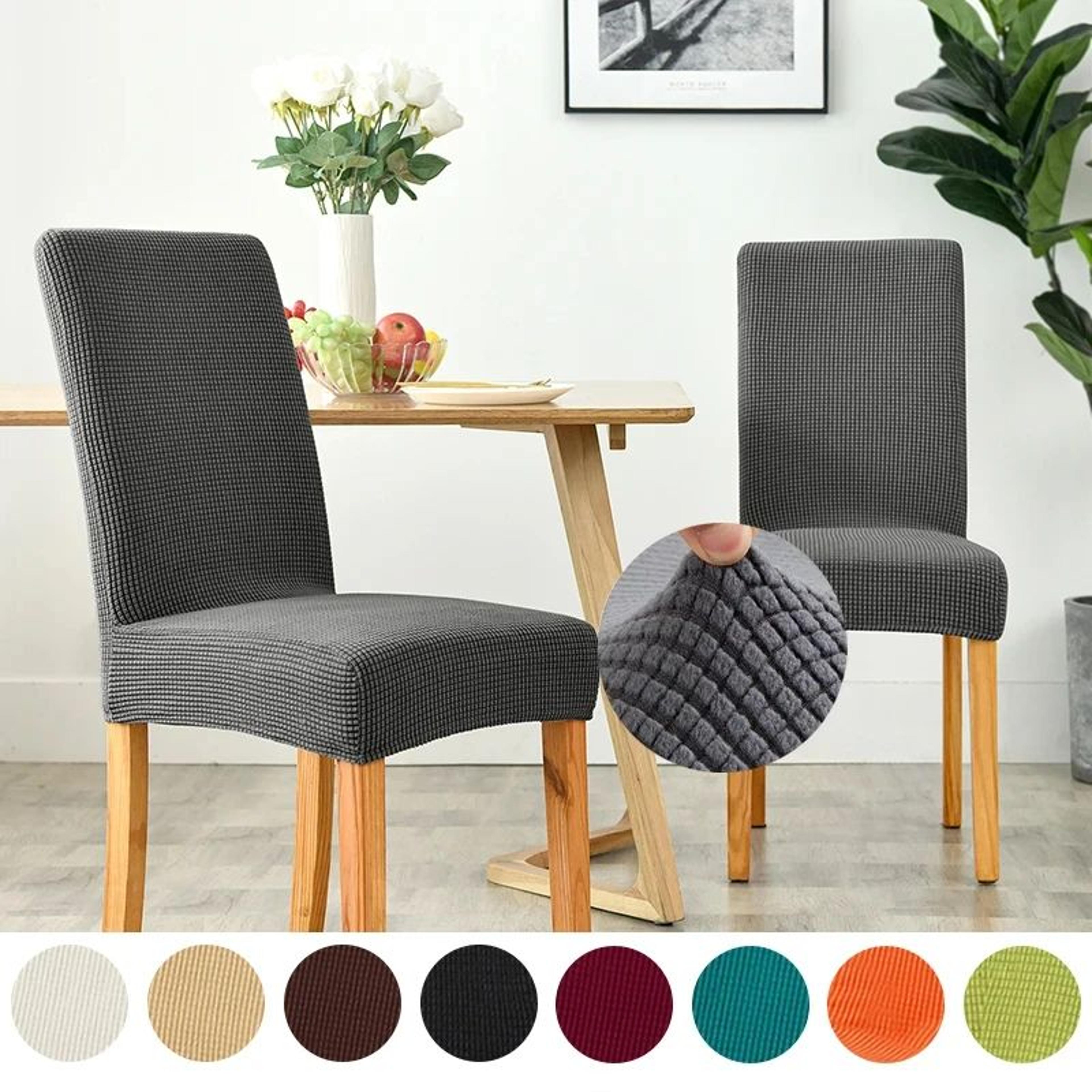 Stretch Jacquard Spandex Dining Chair Cover 4