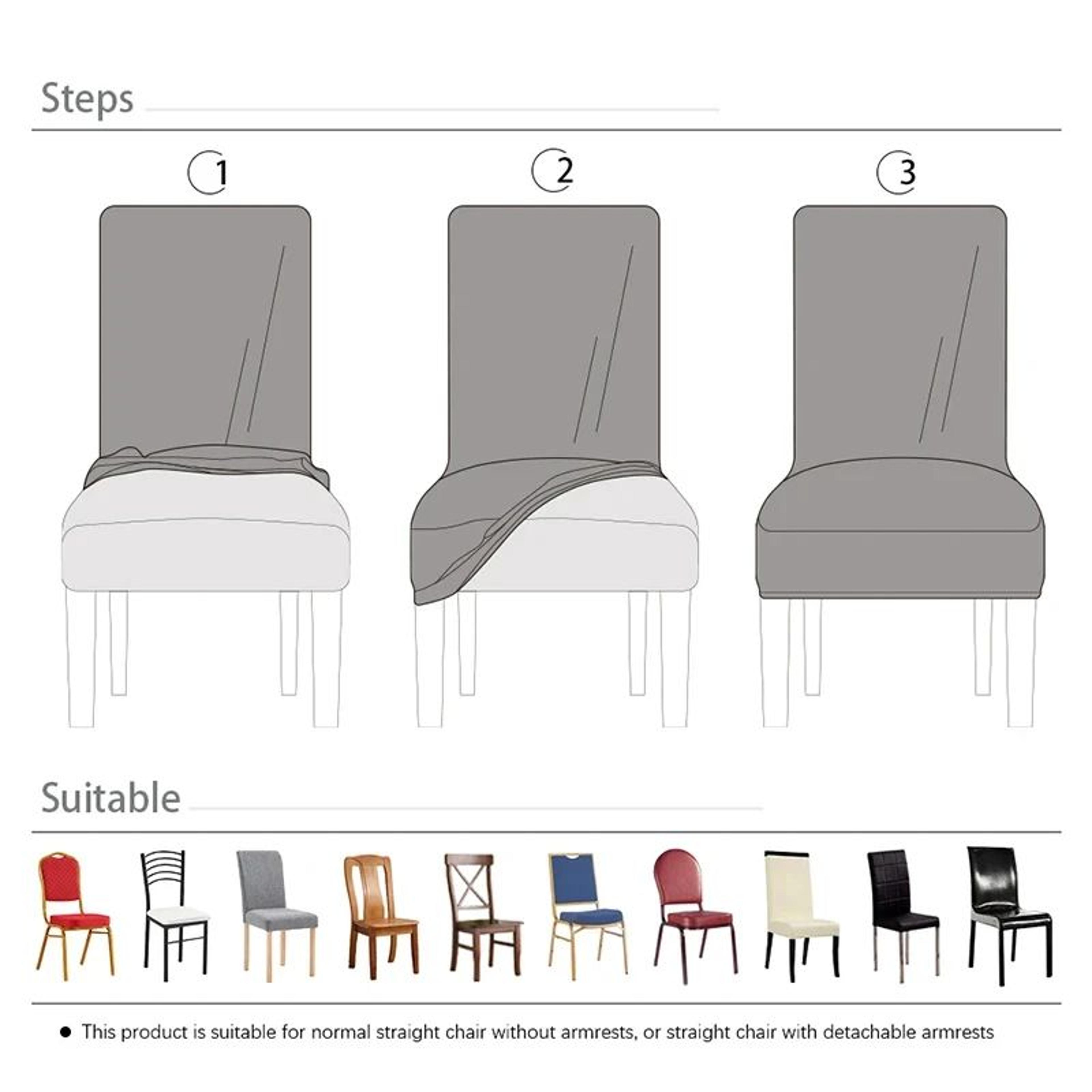 Stretch Jacquard Spandex Dining Chair Cover 2