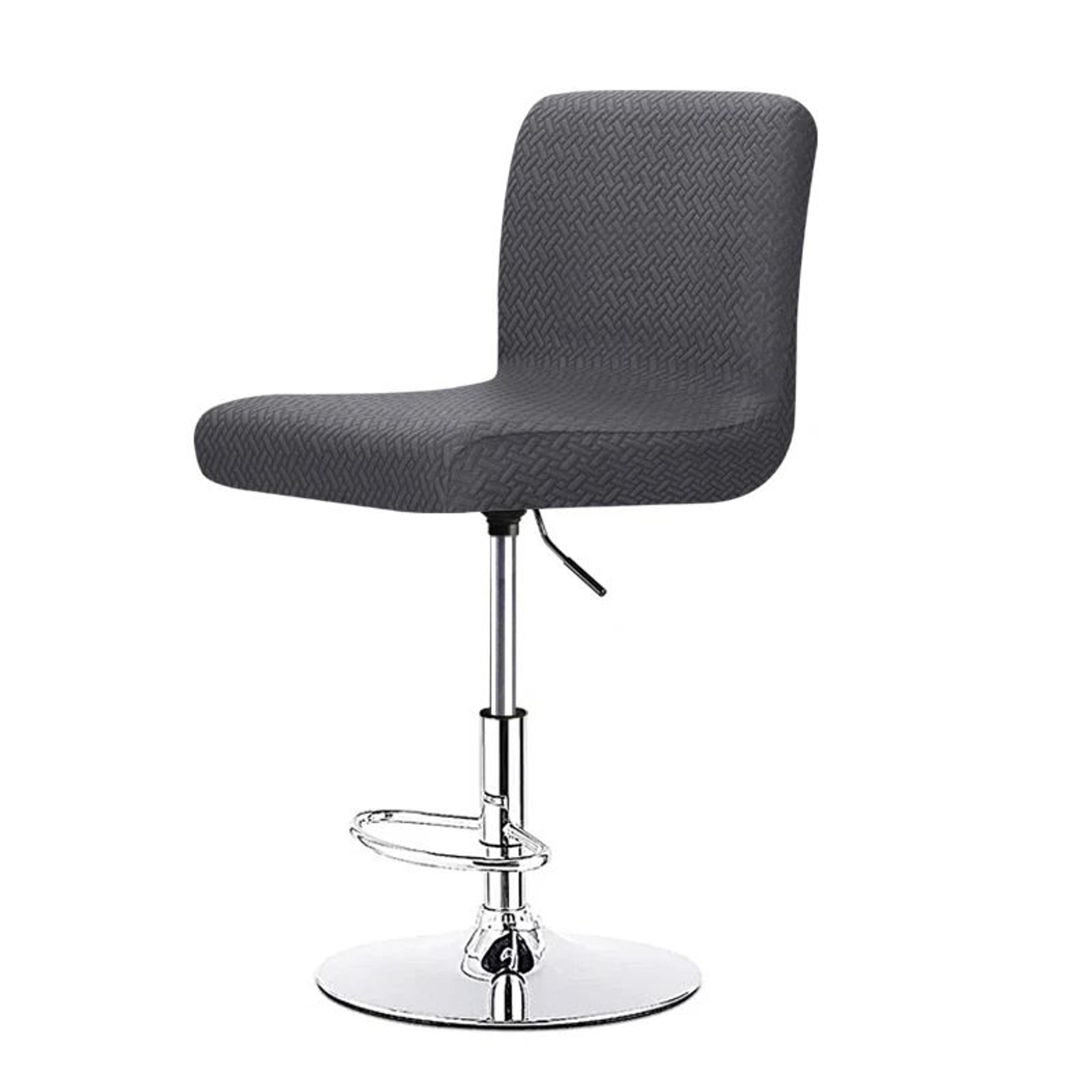Stretch Jacquard Short Back Bar Stool Chair Cover 12
