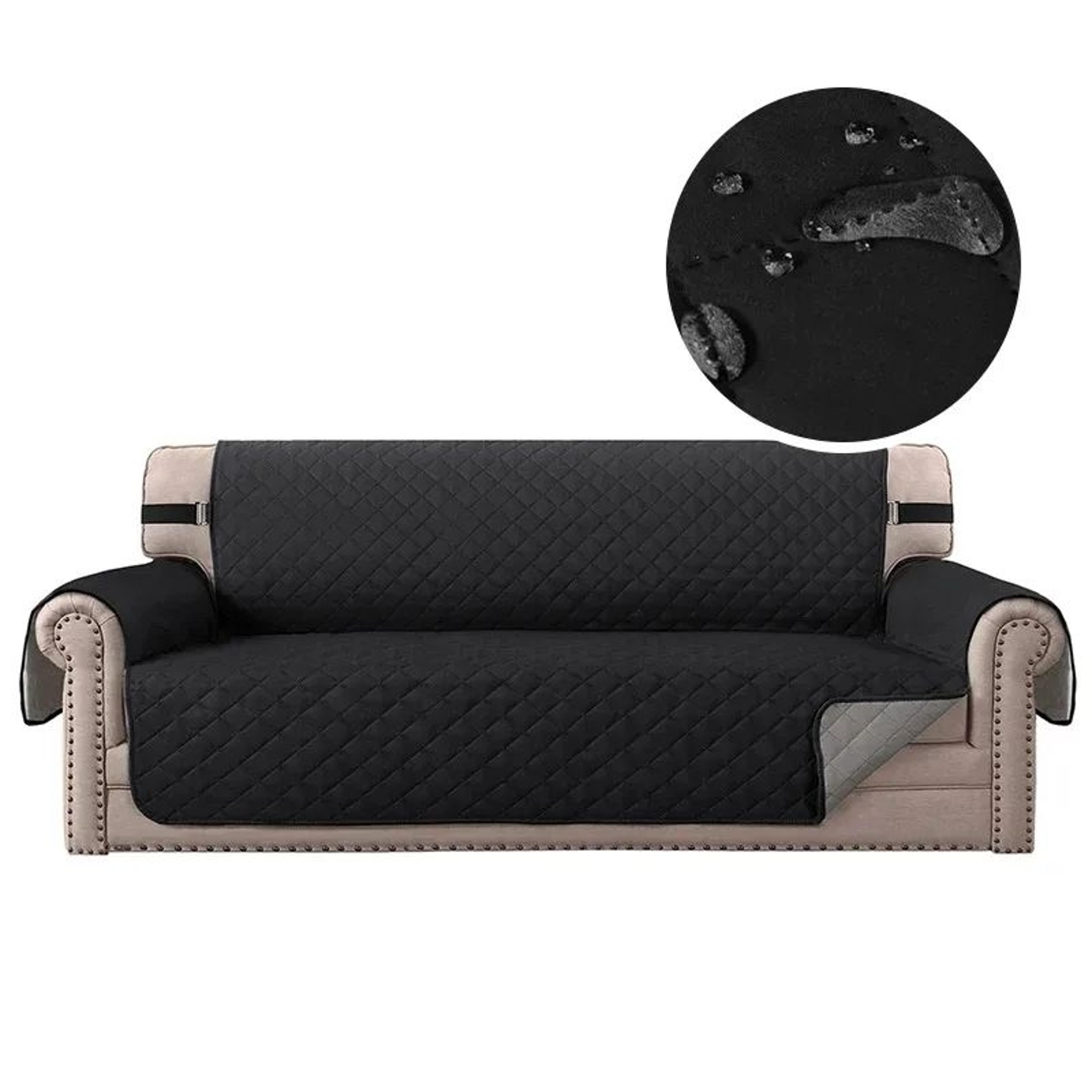 Waterproof Quilted Plaid Non Slip Sofa Cover 6