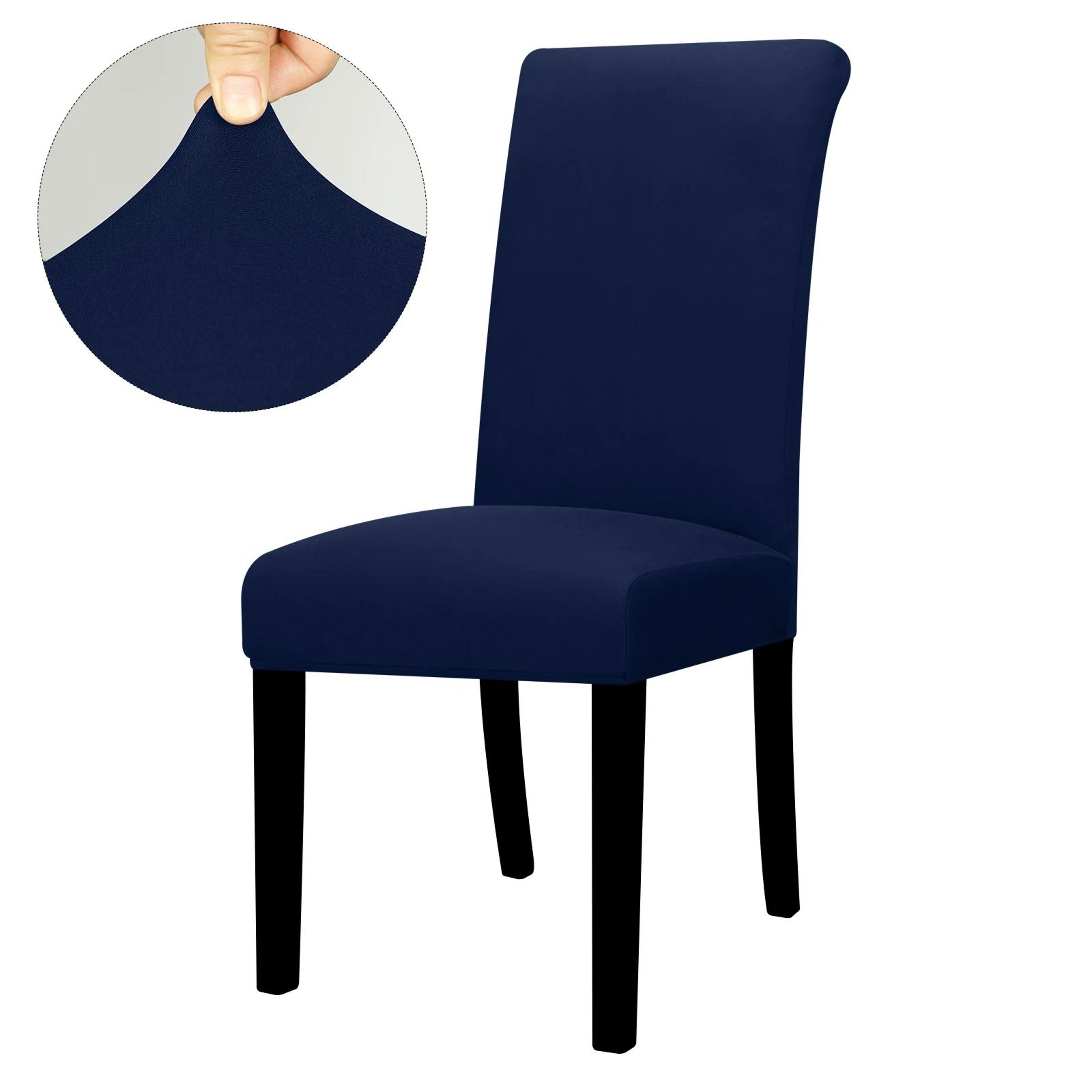 Solid Color Elastic Stretch Dining Chair Cover 13