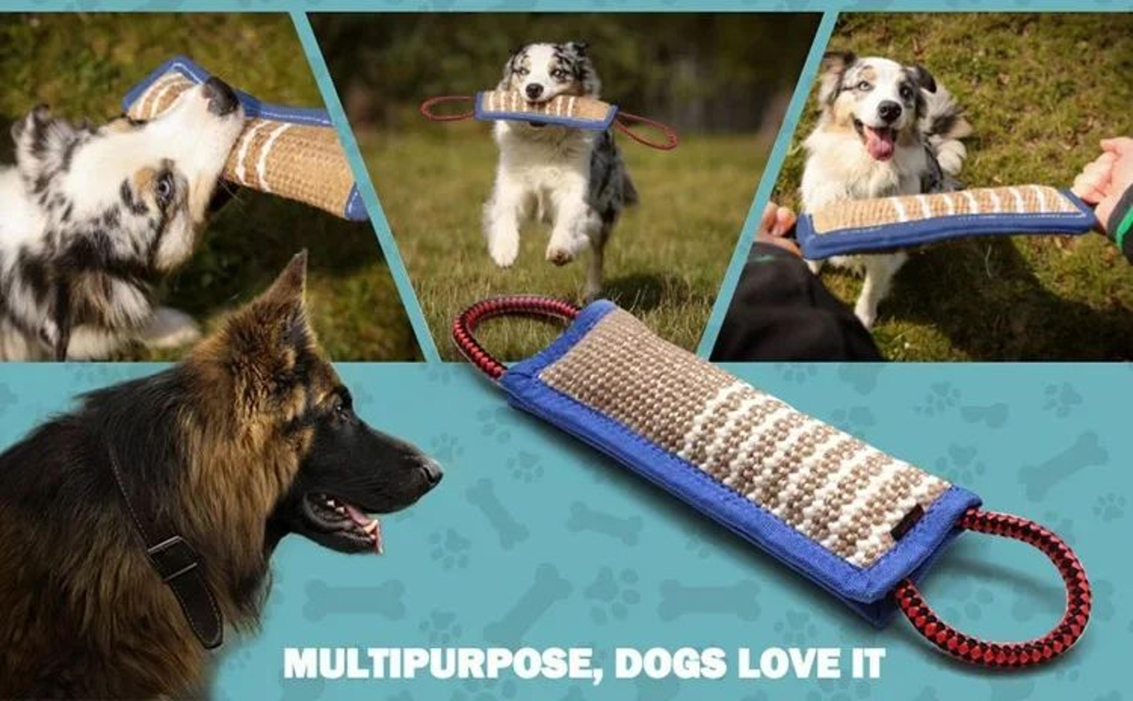 Durable Jute Dog Bite Training Tug Pillow 7