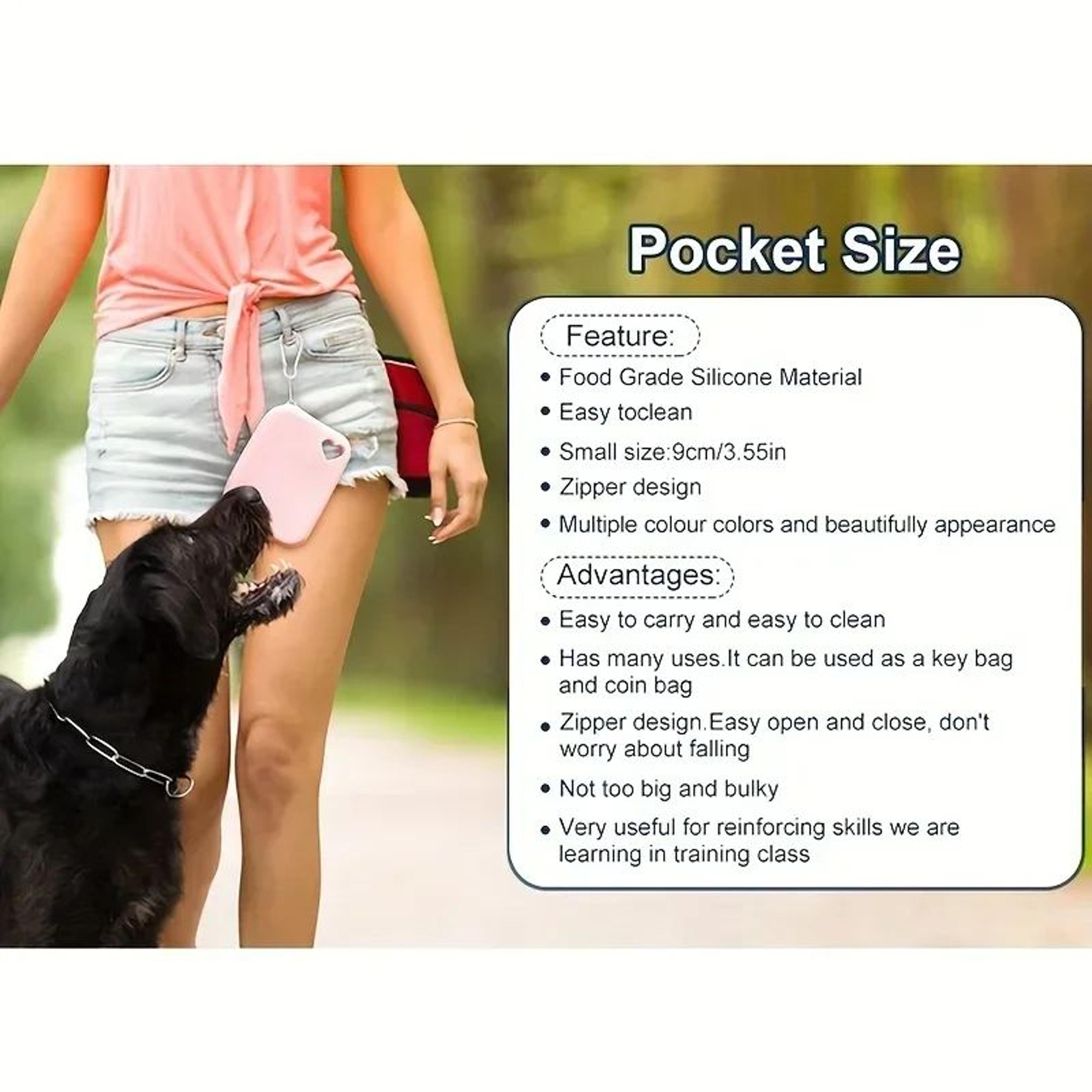 Portable Silicone Dog Treat Pouch For Training And Travel 3