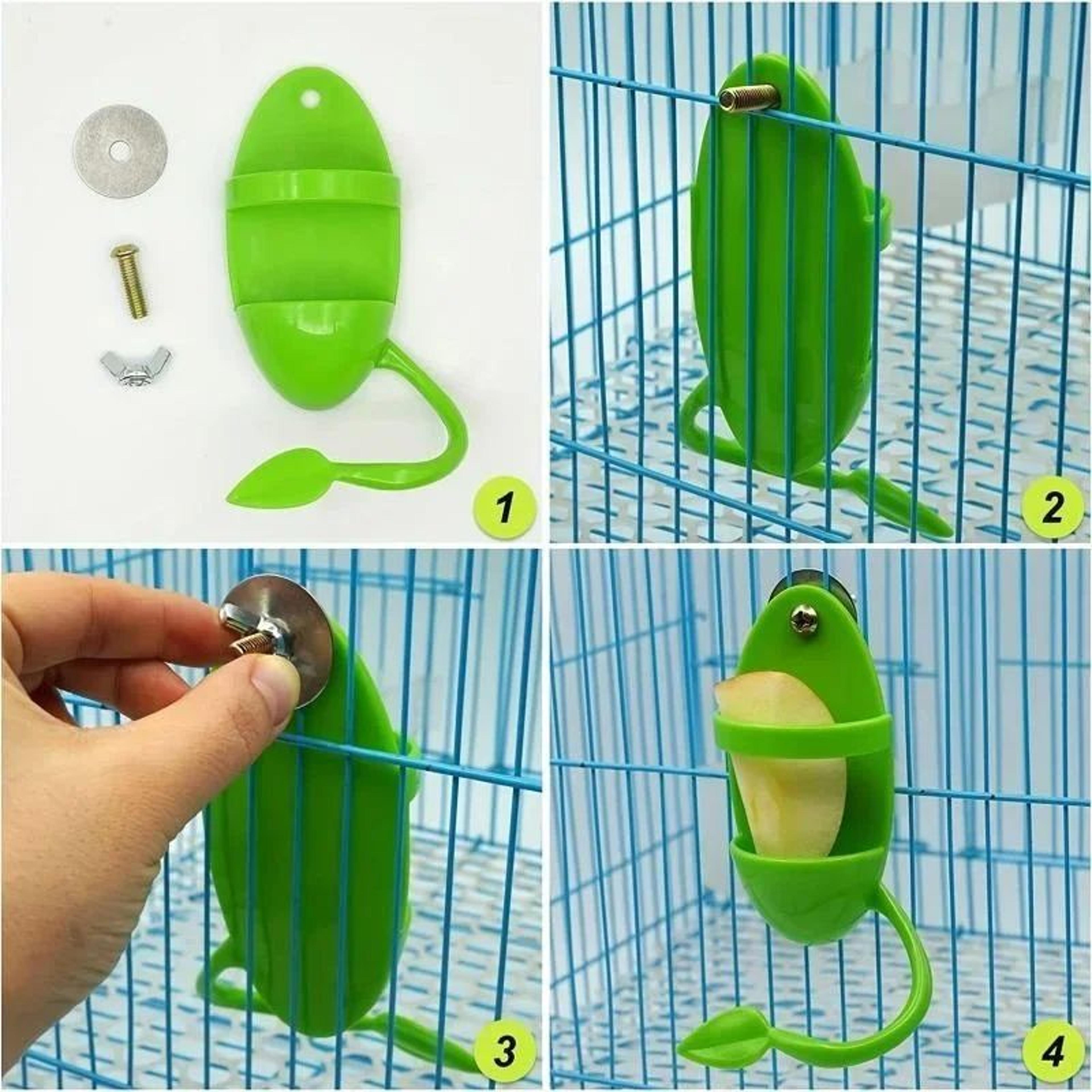 Bird Cuttlebone And Fruit Feeding Holder For Cage 9