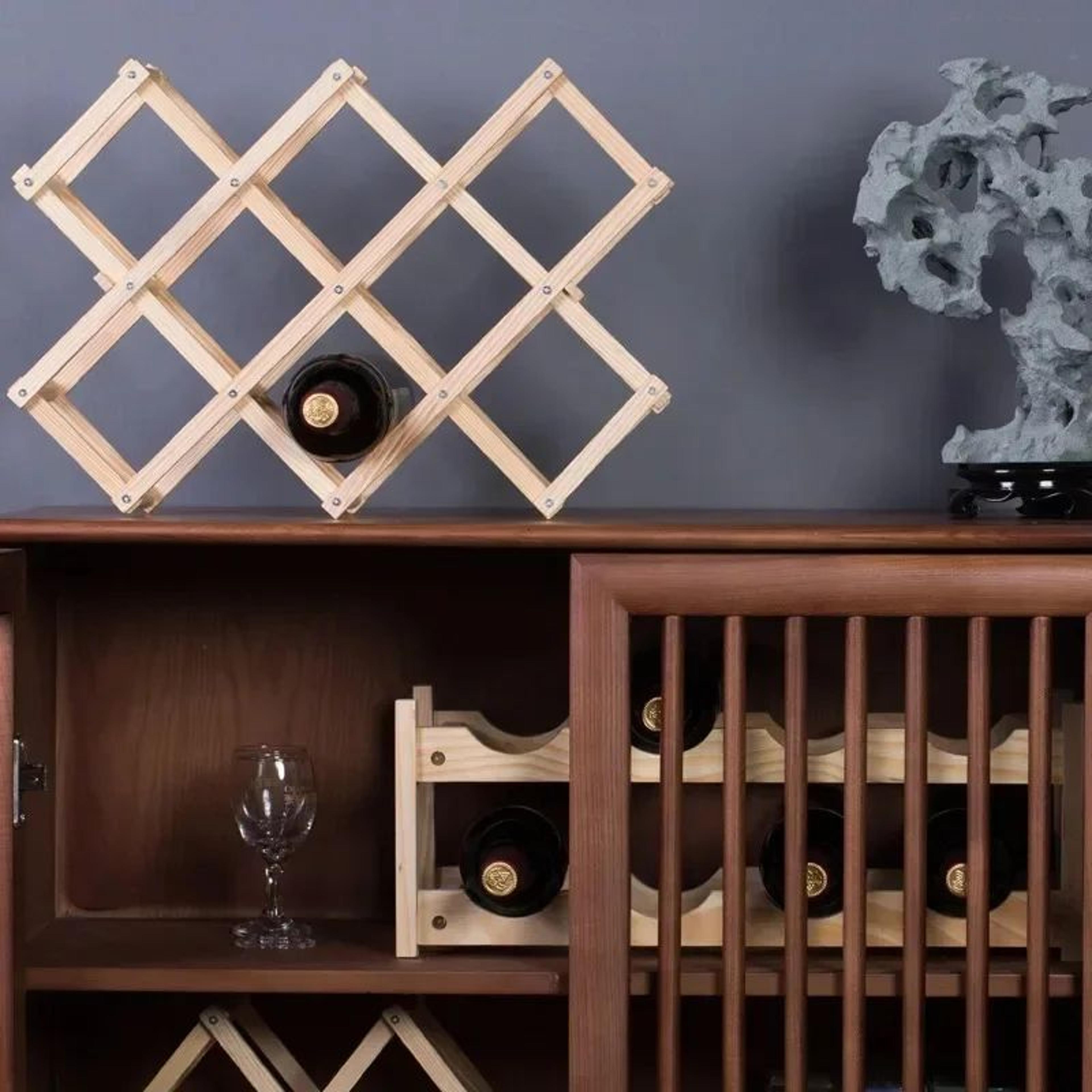 Freestanding Wine Bottle Display Rack Organizer 2