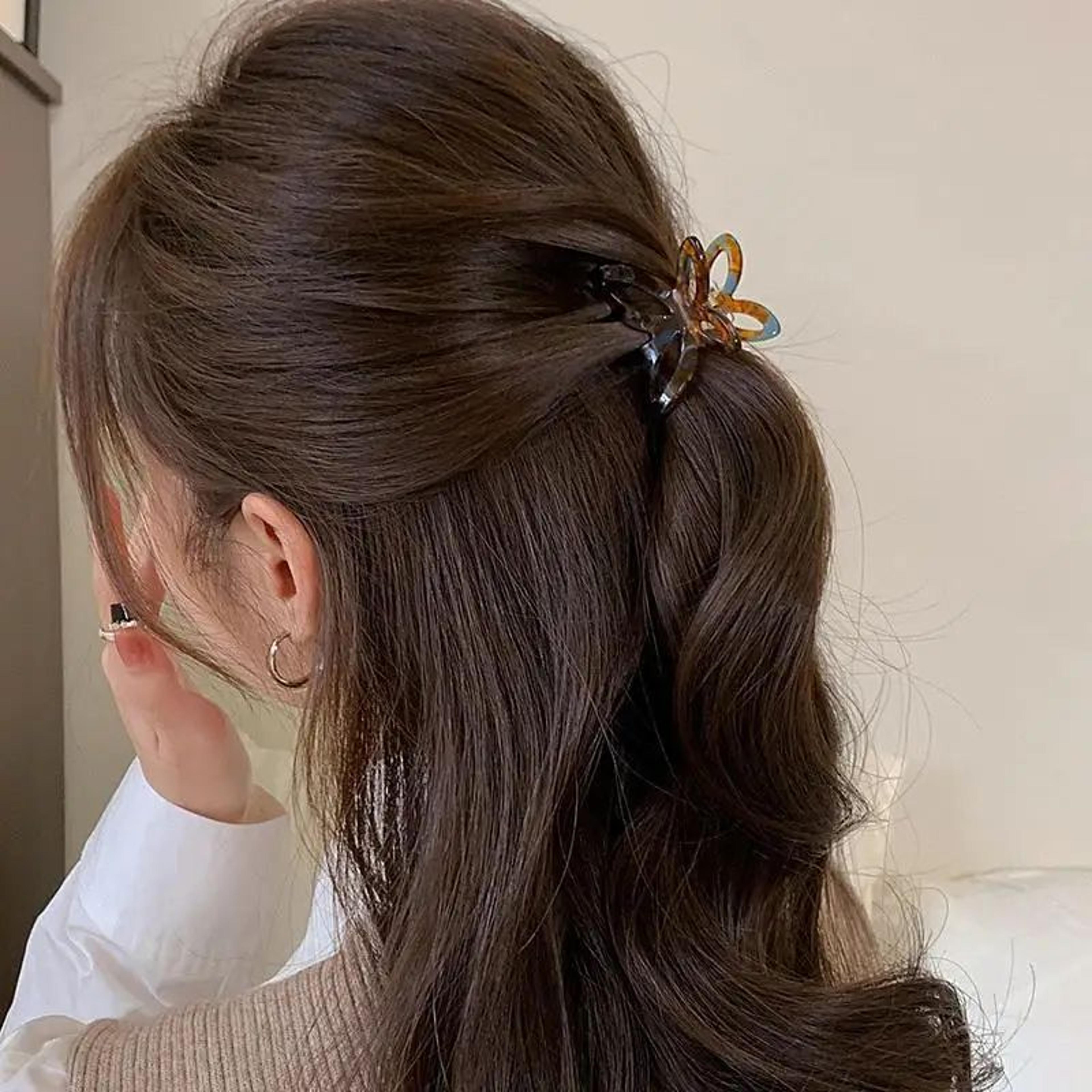 Retro French Butterfly Jelly Hair Claw Clip For Women 1