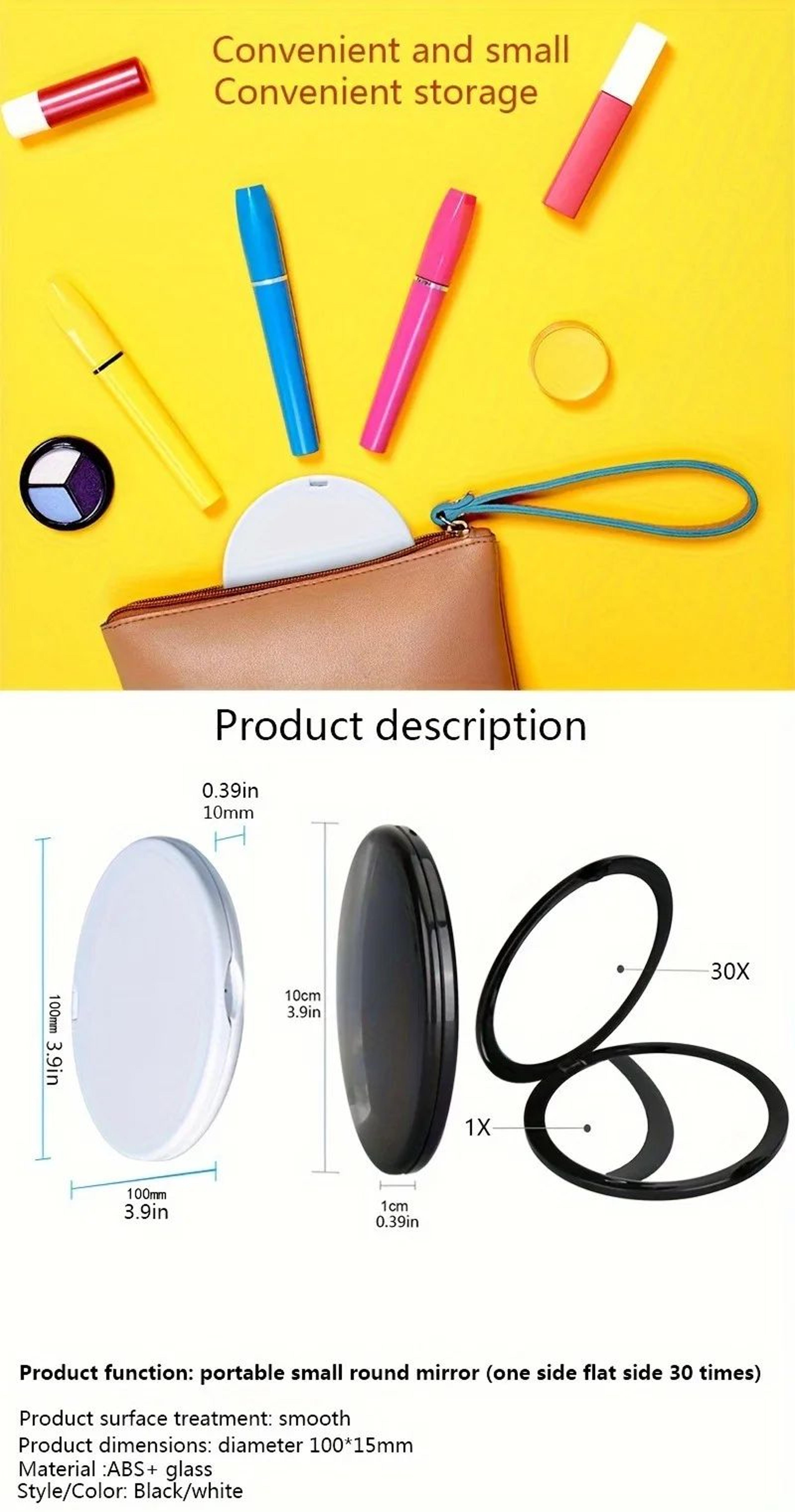 10cm Compact Acrylic Magnifying Pocket Mirror 5