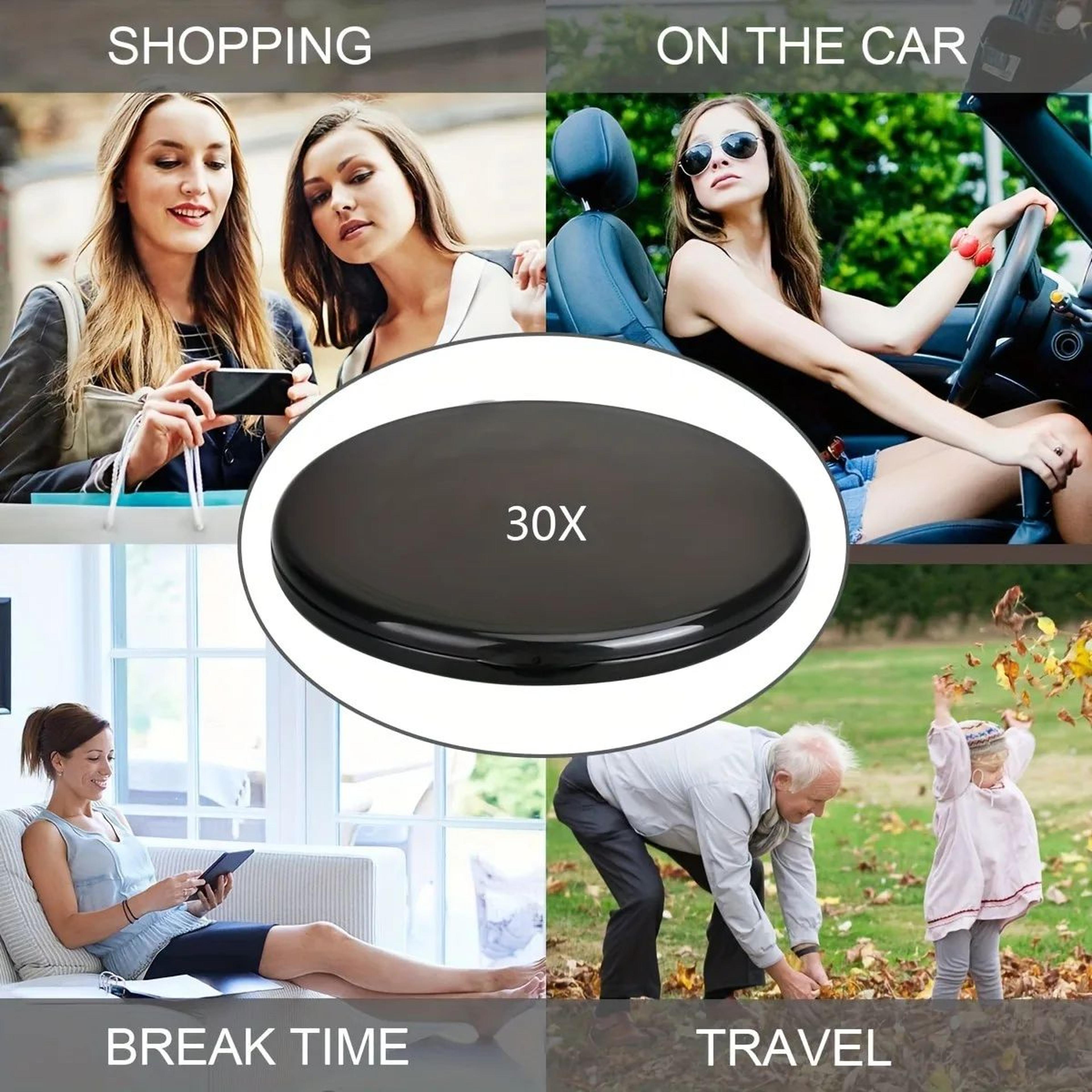10cm Compact Acrylic Magnifying Pocket Mirror 6