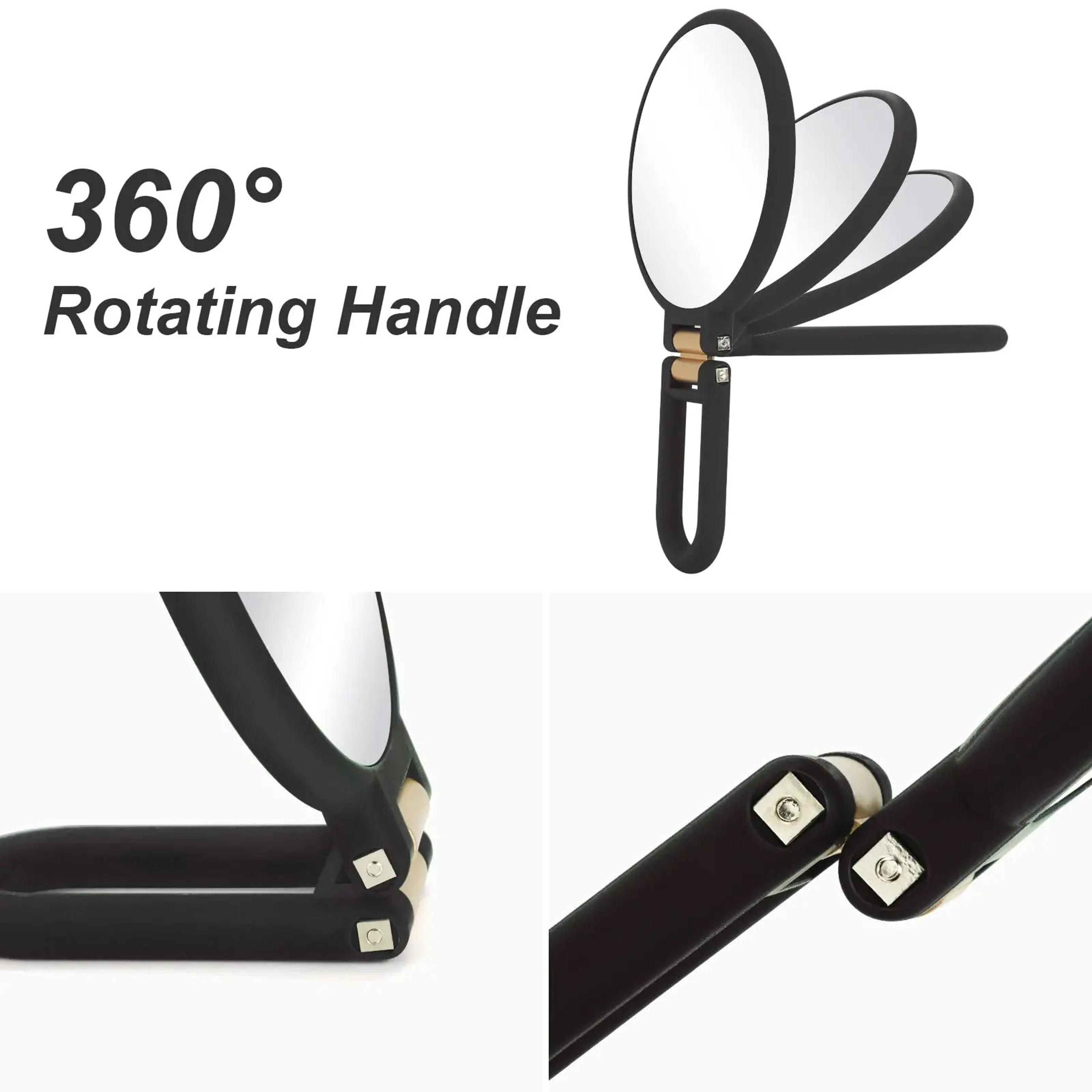 Double Sided 30X Magnifying Hand Mirror With Stand 4