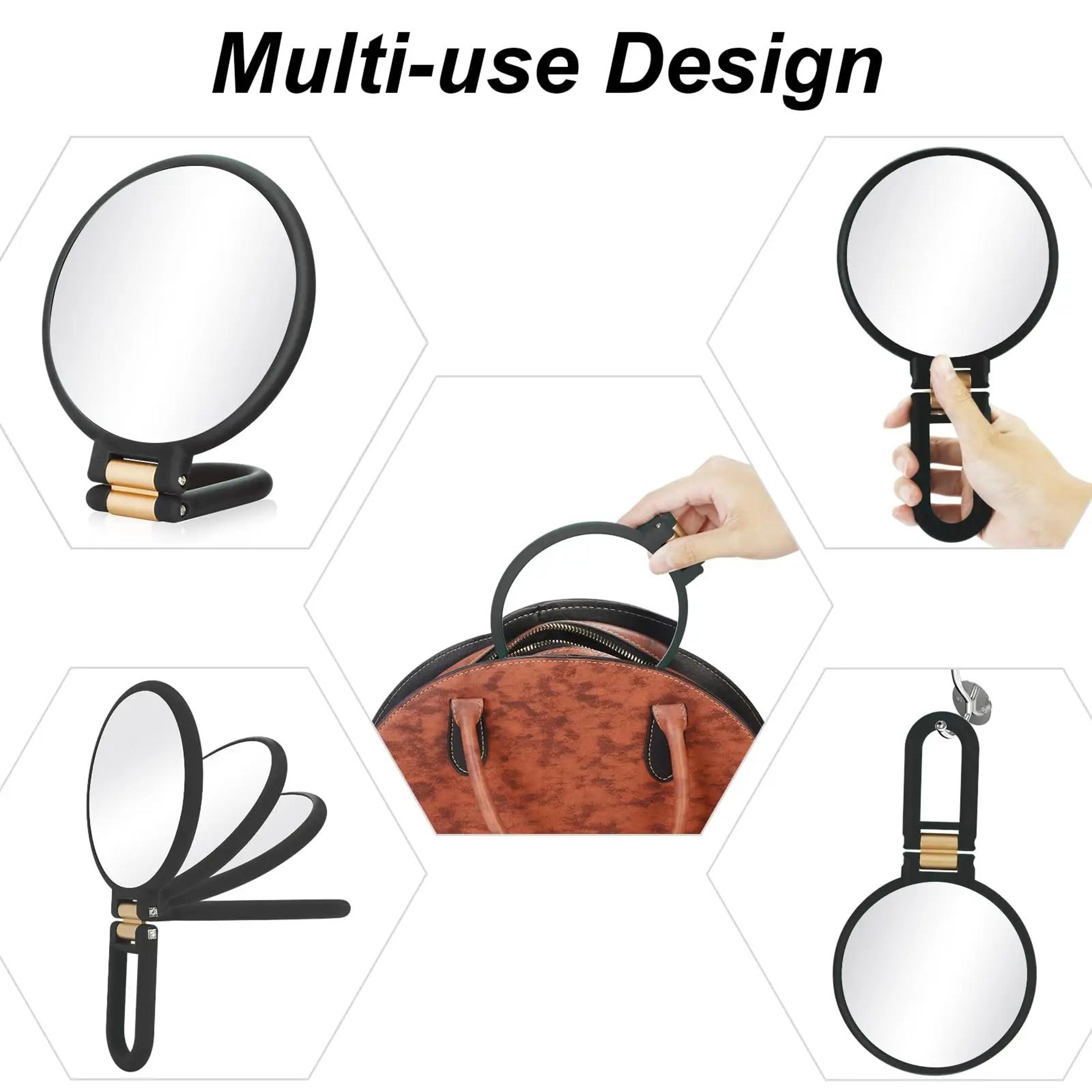 Double Sided 30X Magnifying Hand Mirror With Stand 5