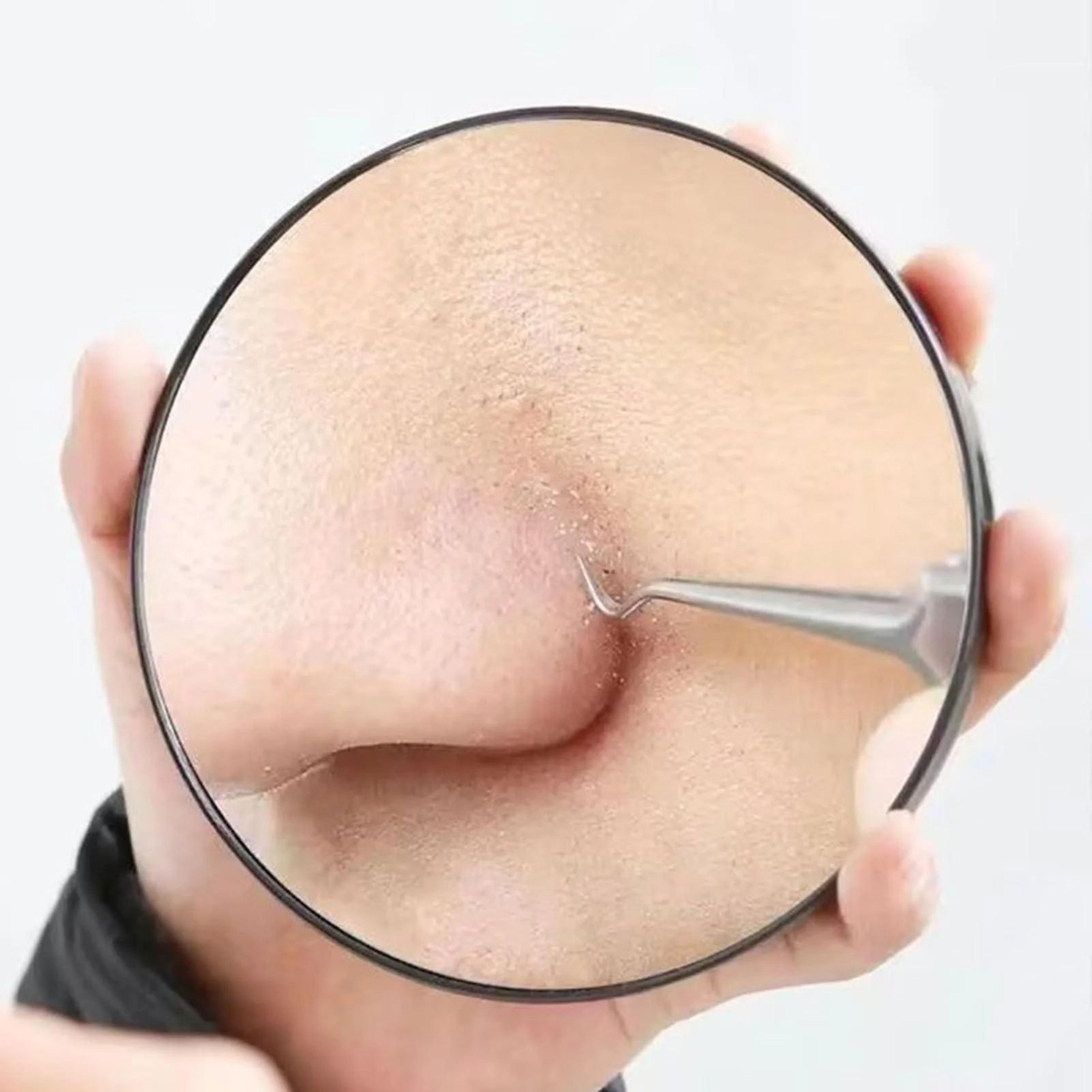30X Magnifying Makeup Mirror With Suction Cup And Tweezers 1