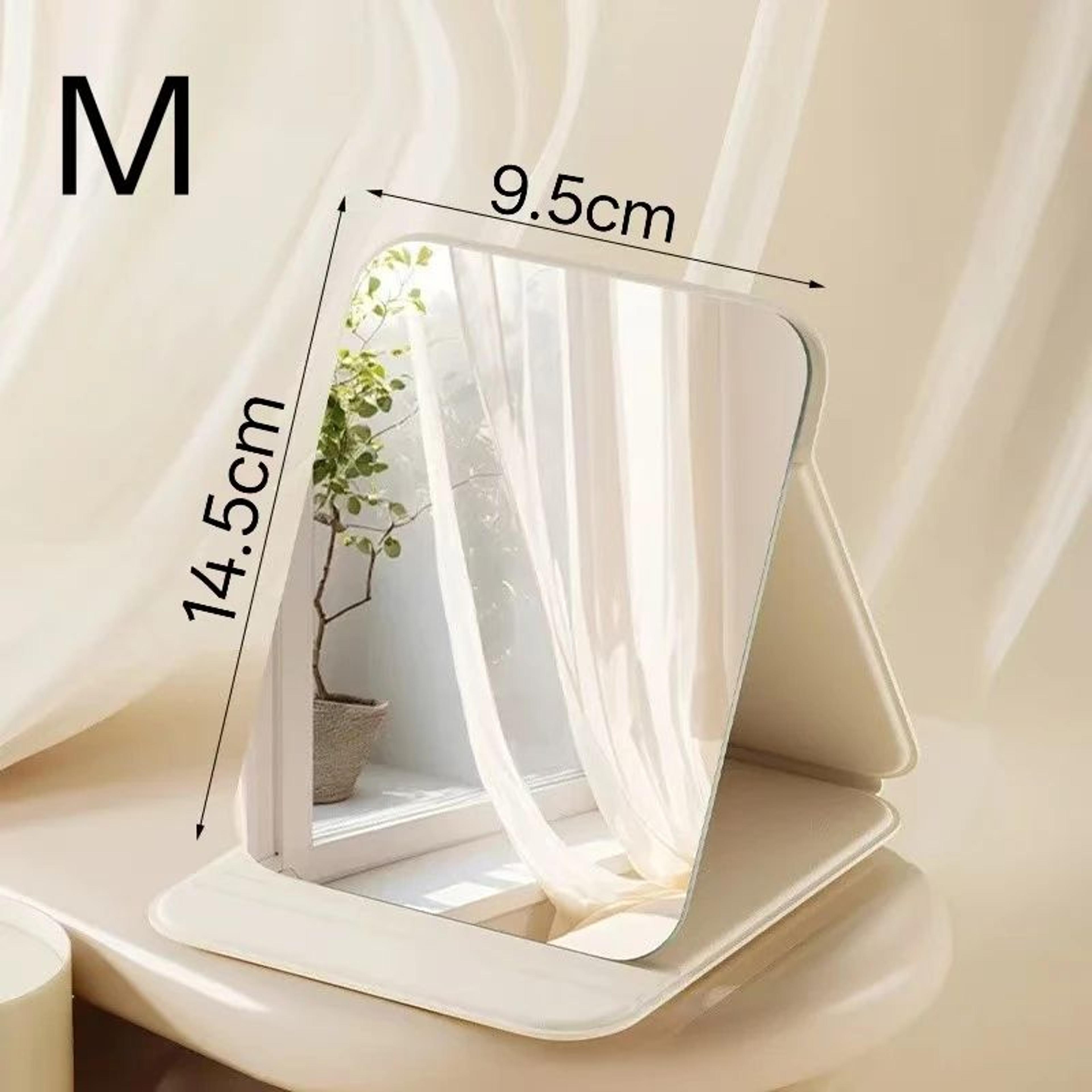 Portable Folding Desktop Makeup Mirror With Storage 16