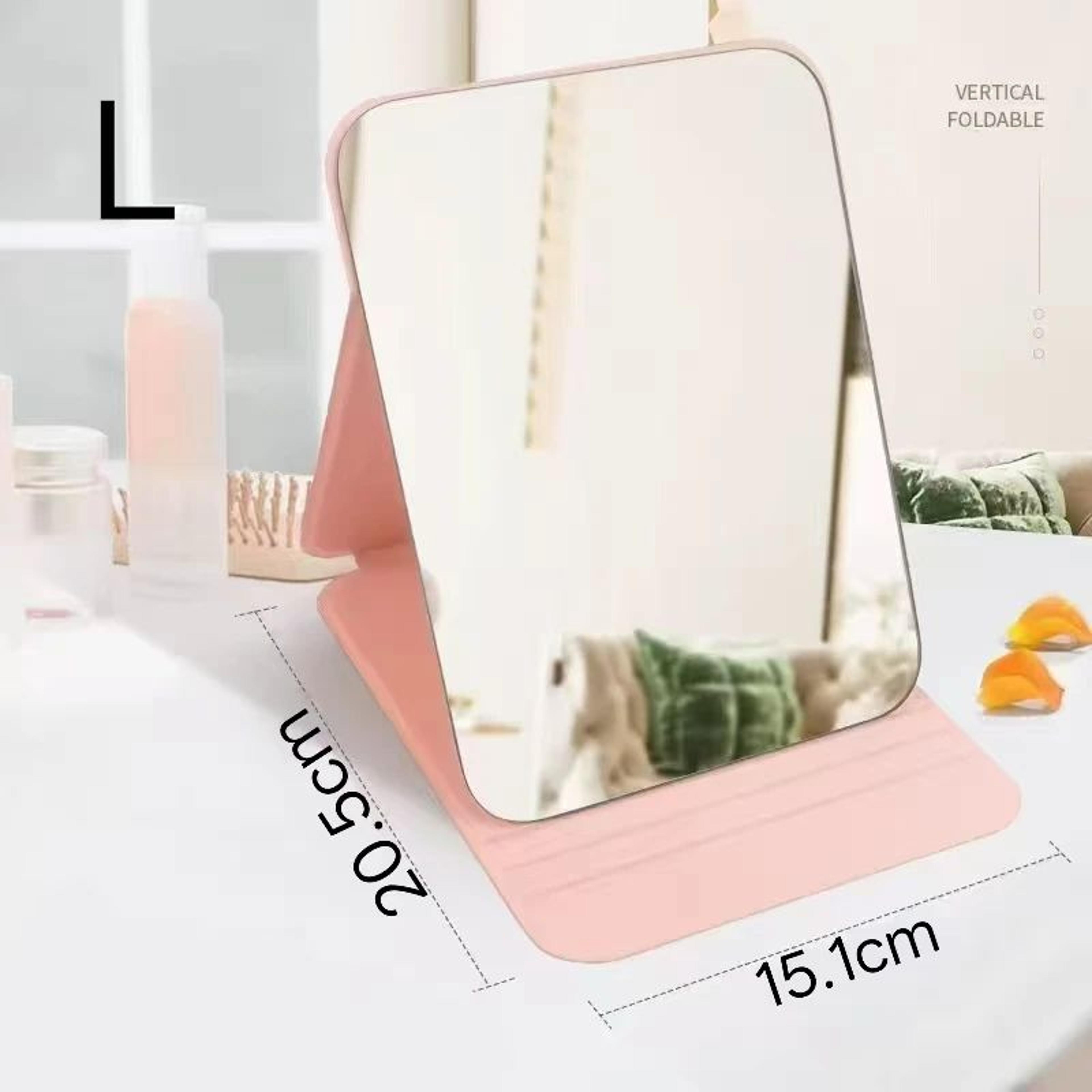 Portable Folding Desktop Makeup Mirror With Storage 11