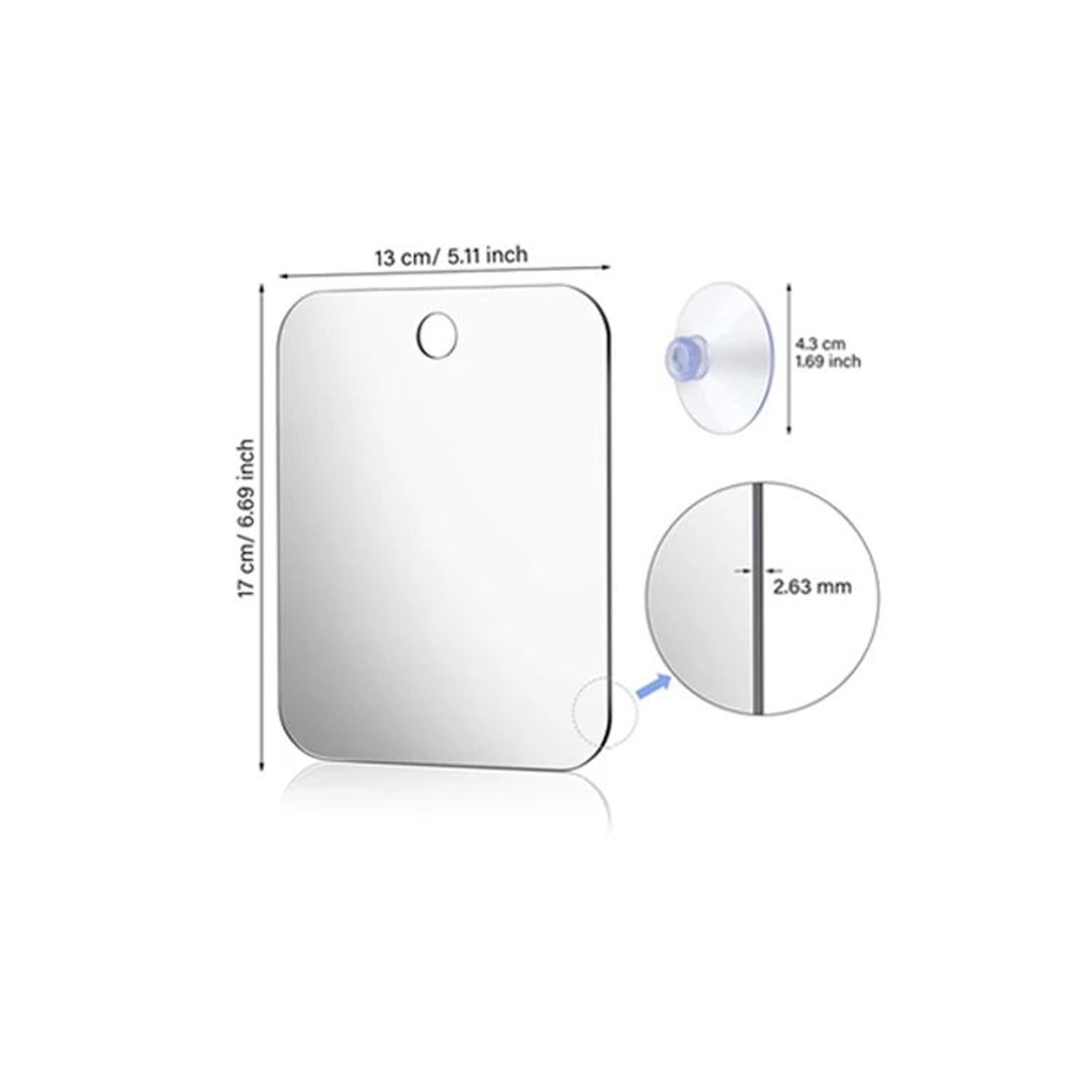 Acrylic Suction Wall Shower Mirror For Shaving And Makeup 6