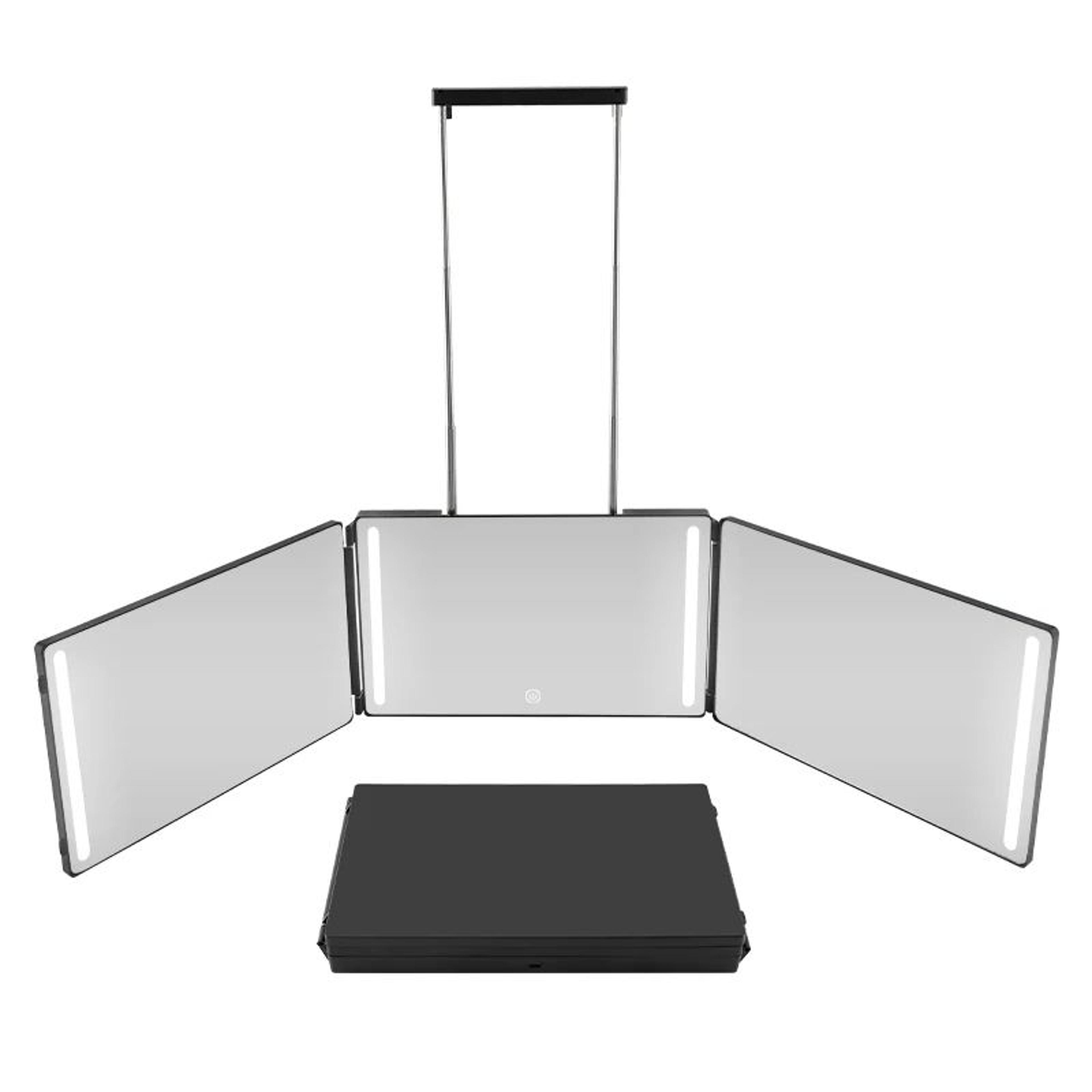 Trifold LED Haircut Mirror With Adjustable Hook 6