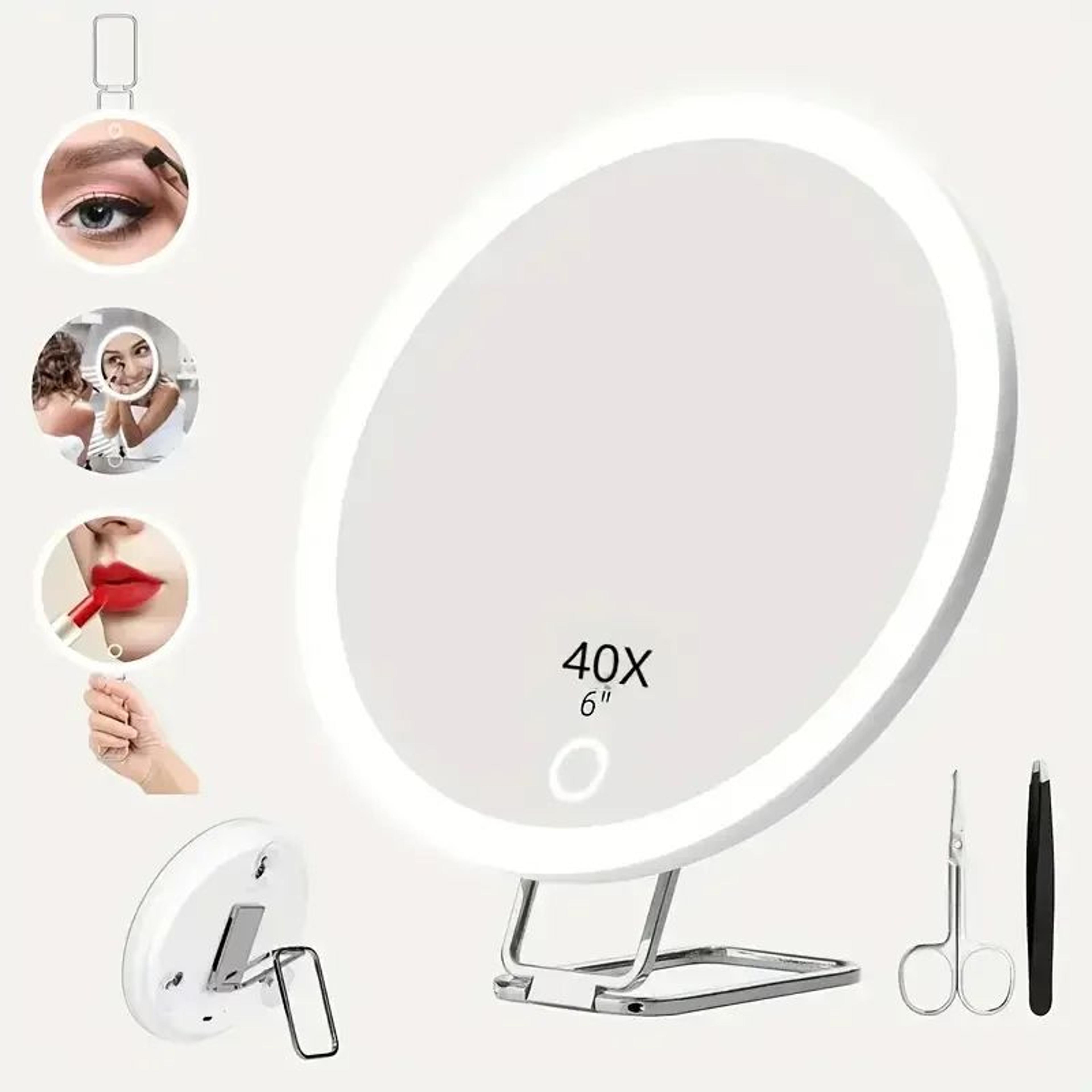 40X Magnifying Makeup Mirror With Adjustable Light 7